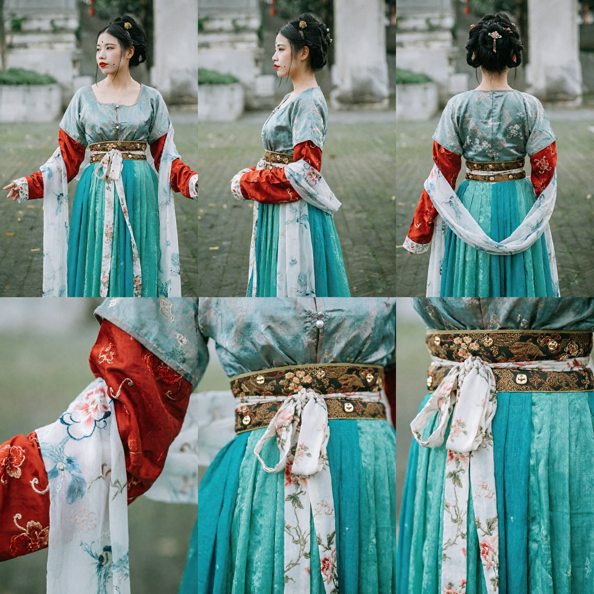 Vestido Tradicional Chinês Hanfu Elegante da Dinastia Tang Verde Traje Antigo de Princesa Fada para Mulheres - Asian Costume