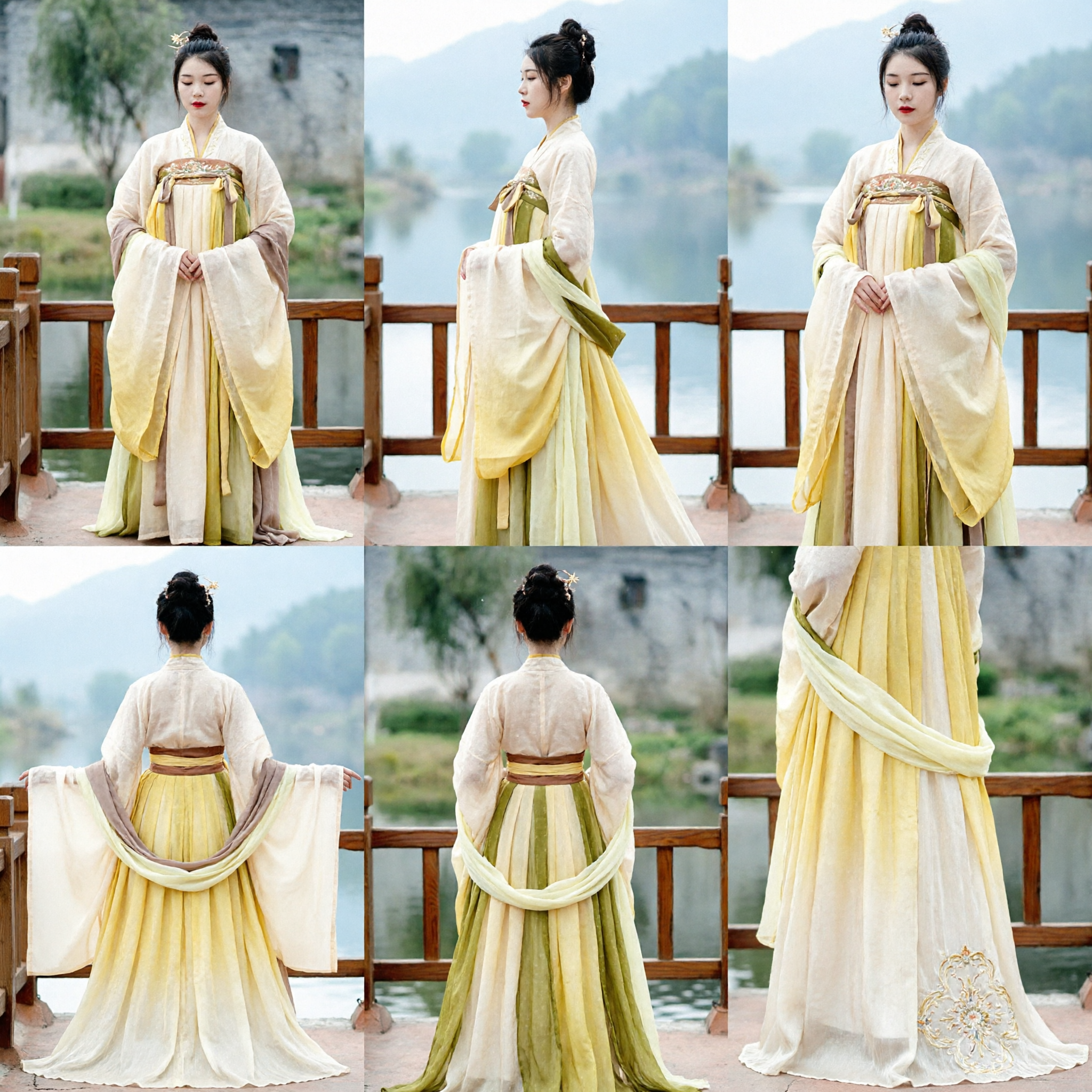 Traje Hanfu Tradicional Chinês Vestido Antigo de Dama do Palácio da Dinastia Tang para Performance e Cosplay Feminino - Asian Costume