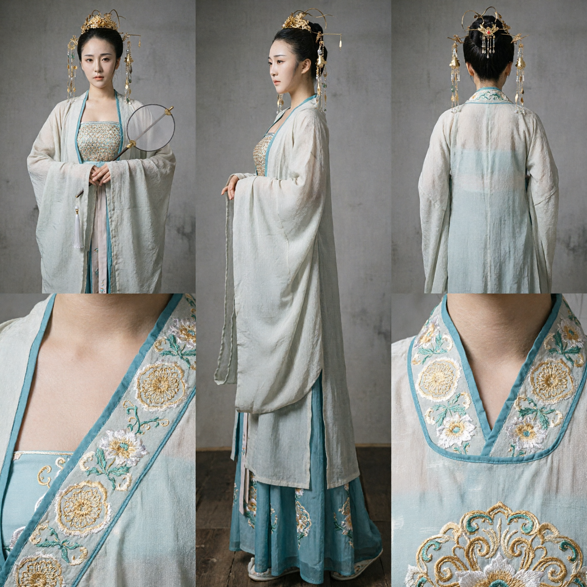 優雅な伝統的中国漢服衣装 女性用古代唐代姫ドレス 仙女コスプレ服装 撮影用 - Asian Costume