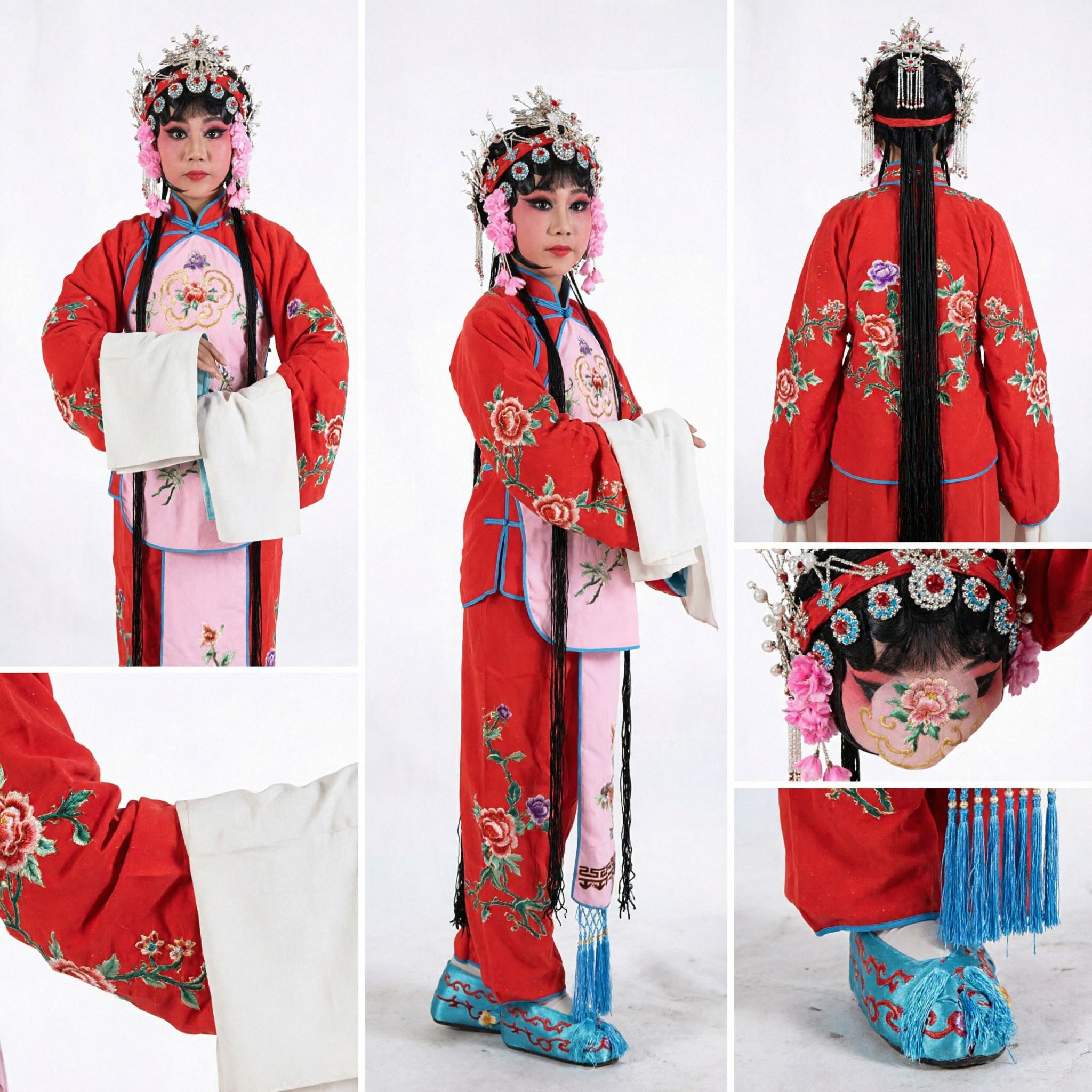 Costume traditionnel de l'Opéra de Pékin chinois pour filles enfants Tenue de performance ancienne de l'Opéra de Pékin - Asian Costume
