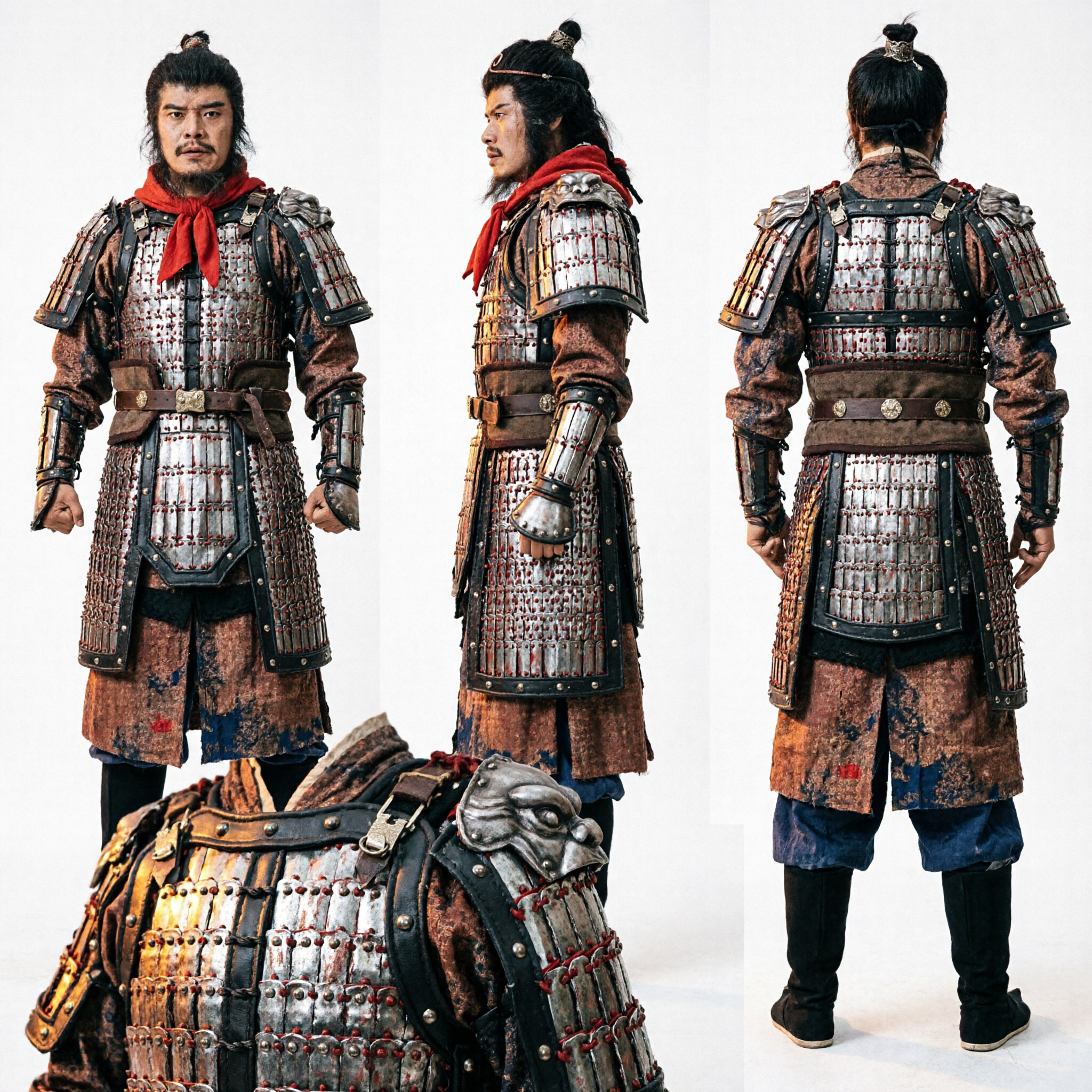 Volledige Sun Wukong Aapkoning Generaal Harnas Set Traditioneel Chinees Opera Cosplay Kostuum voor Mannen - Asian Costume