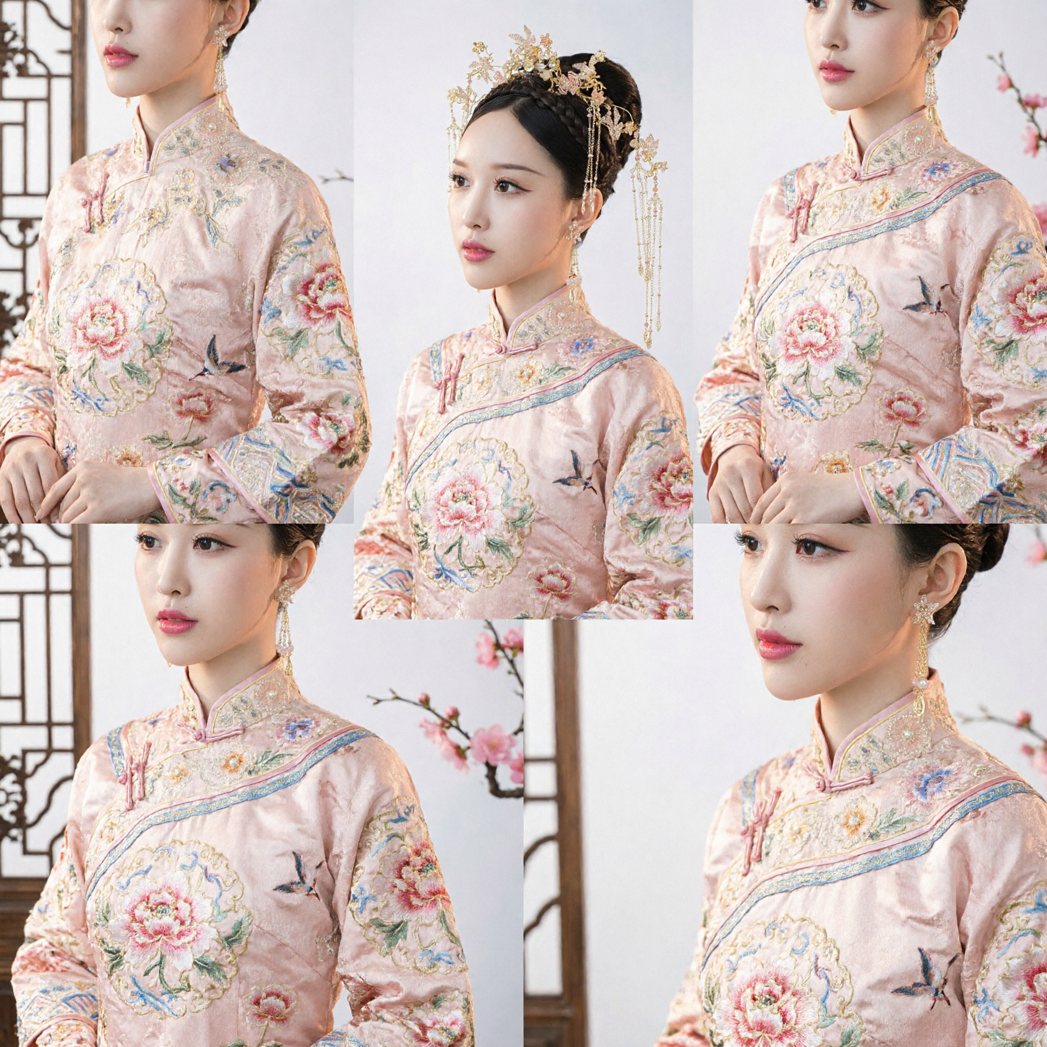 Accessori Capillari da Sposa Cinese Tradizionale Corona Fenice Farfalla Copricapo Dorato con Nappe per Hanfu - Asian Costume