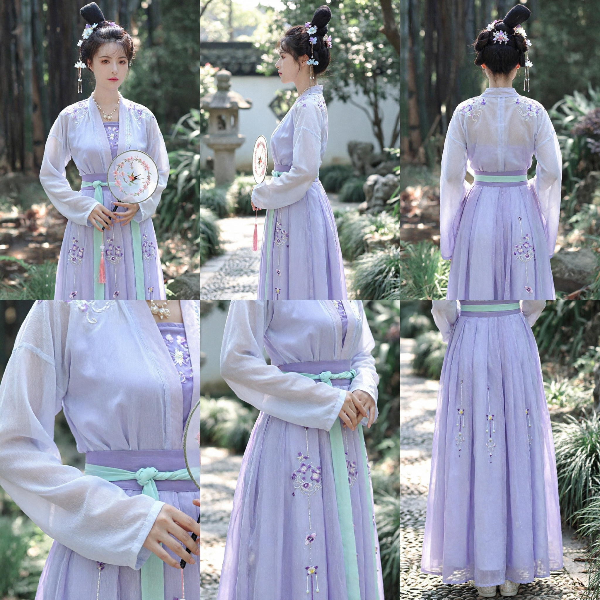 Elegant Oud Chinese Hanfu Paars Geborduurde Ruqun Traditioneel Fee Kostuum voor Vrouwen Historische Cosplay - Asian Costume