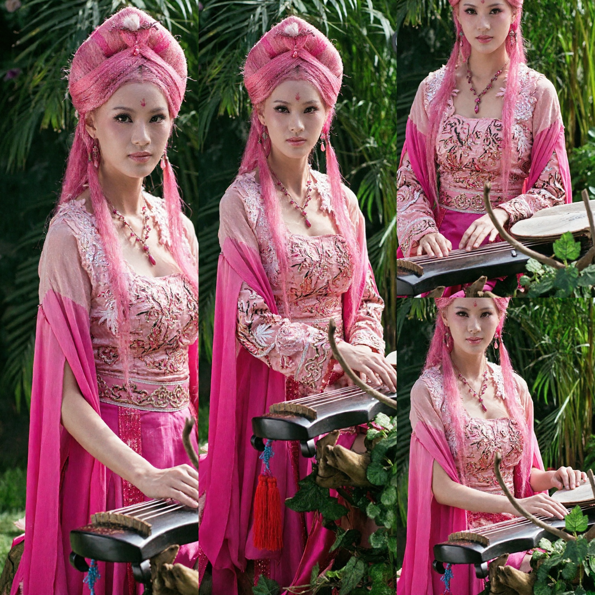 زي الهانفو الصيني القديم التقليدي الوردي للإلهة الجنية - مجموعة كاملة للنساء لعروض الكوزبلاي - Asian Costume