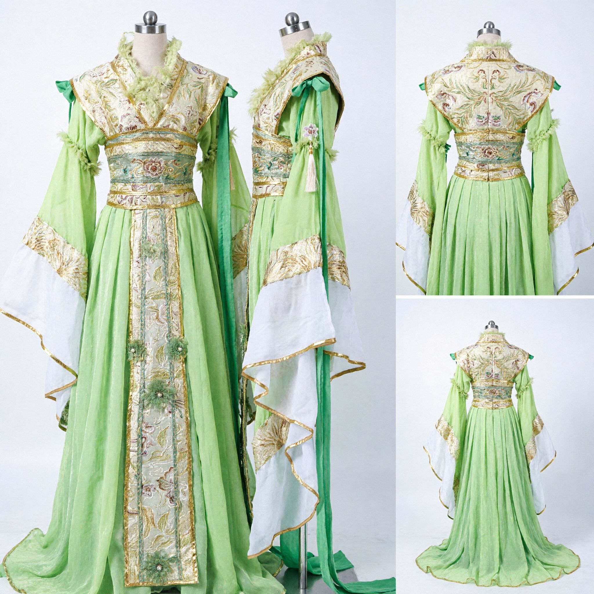 Traje Hanfu Verde Chinês Antigo, Vestido de Fada Tradicional para Cosplay e Performance no Palco Feminino - Asian Costume