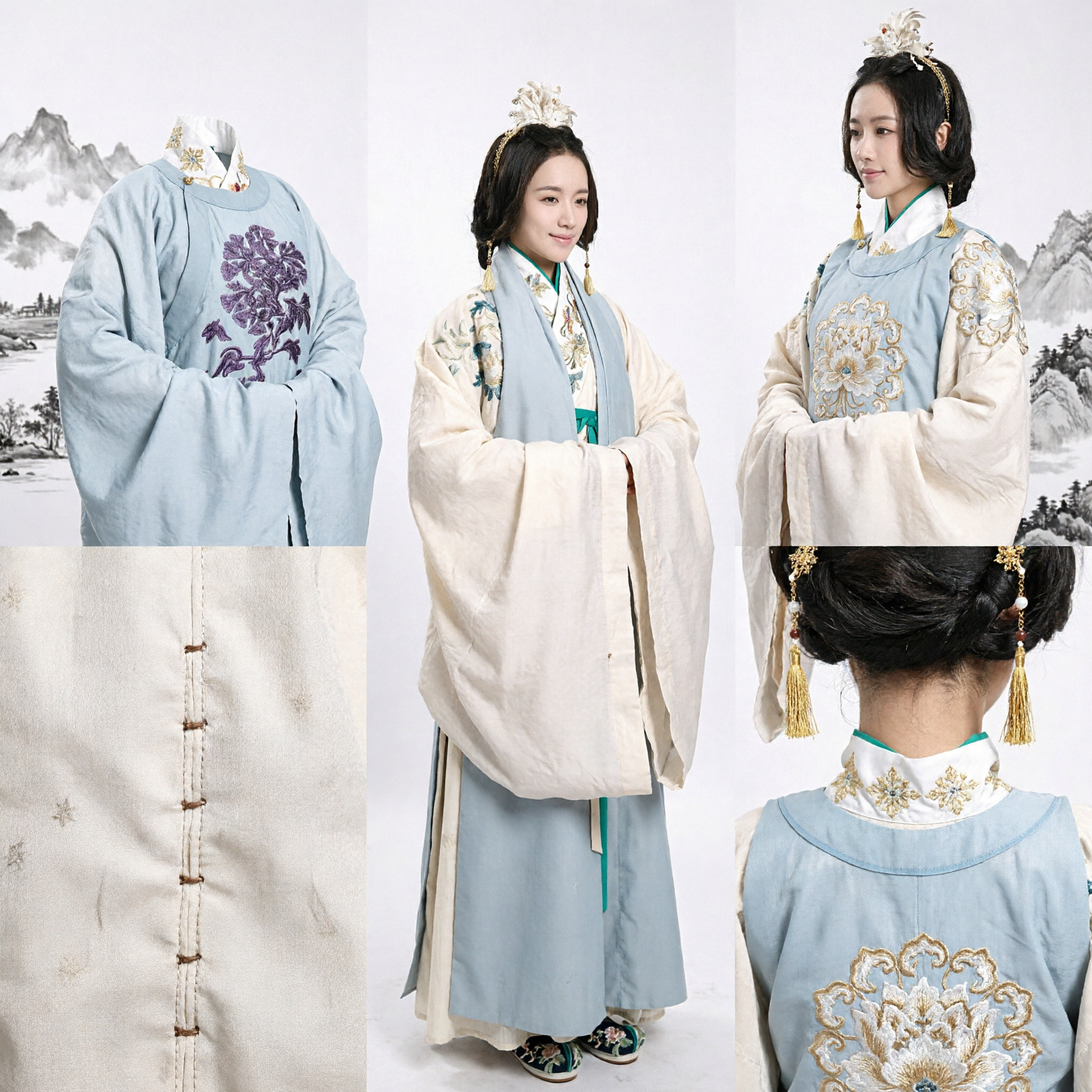 Traje Tradicional Chinês Hanfu de Nobre Antiga, Vestido Histórico Elegante para Performance e Cosplay Feminino - Asian Costume