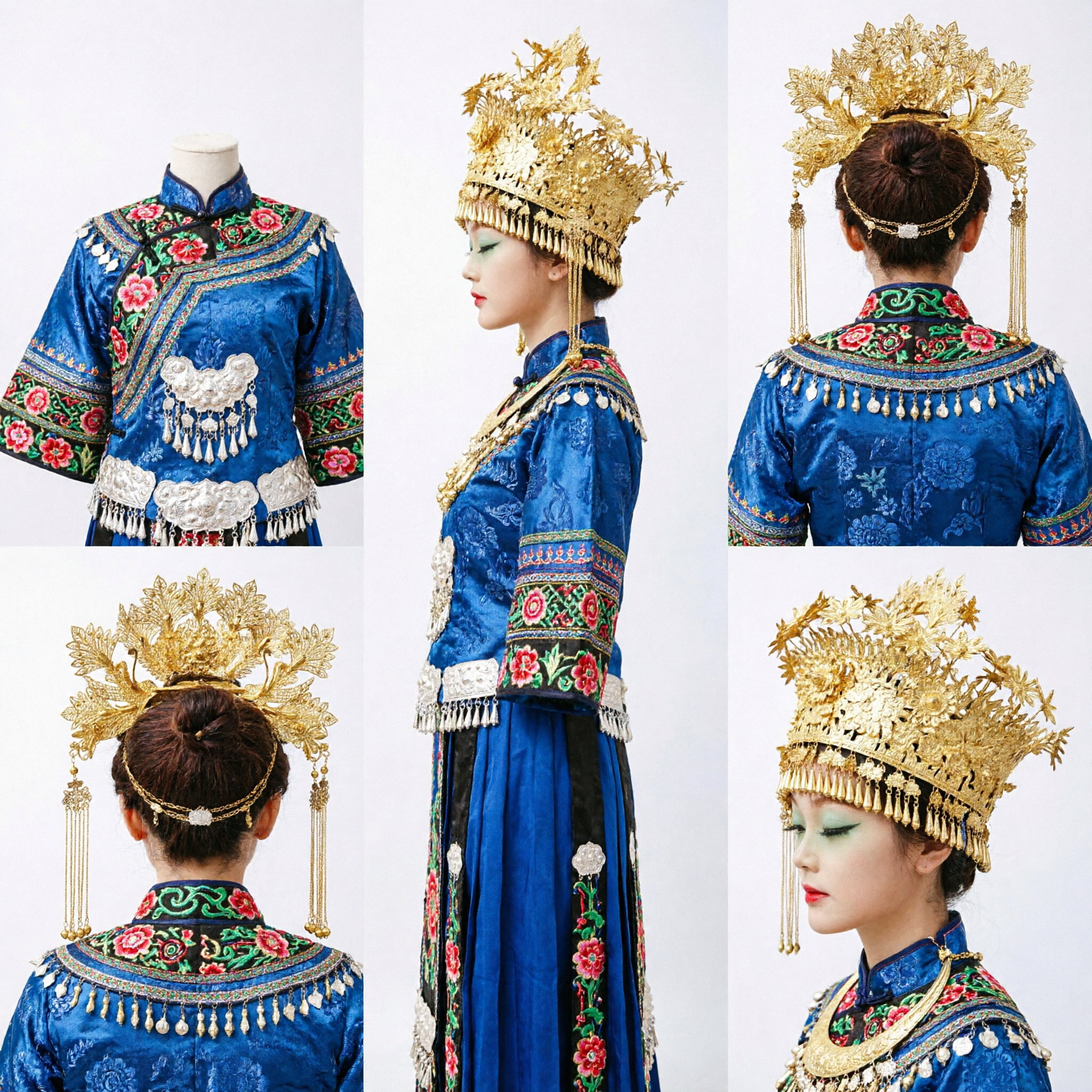Traditioneel Chinees Gouden Feniks Kroon Haaraccessoire Uitgebreid Filigrain Bruilofts Bruids Hoofdtooi met Franjes voor Hanfu - Asian Costume