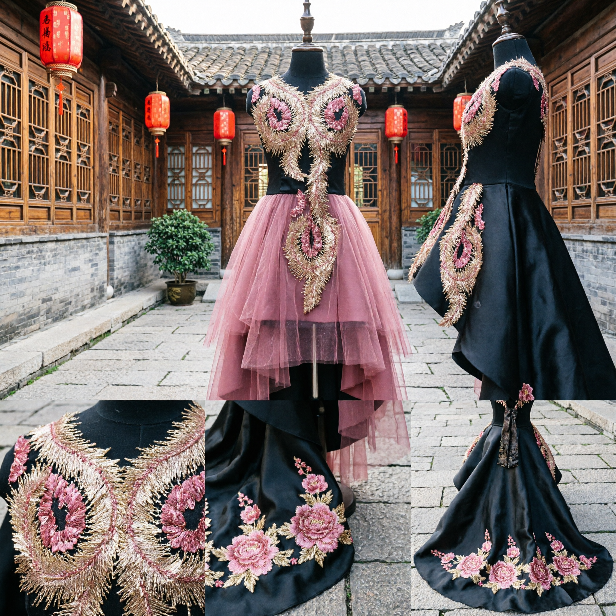 Профессиональное детское платье для латиноамериканских танцев, черное платье со стразами и бахромой для конкурсов бальных танцев и выступлений - Asian Costume