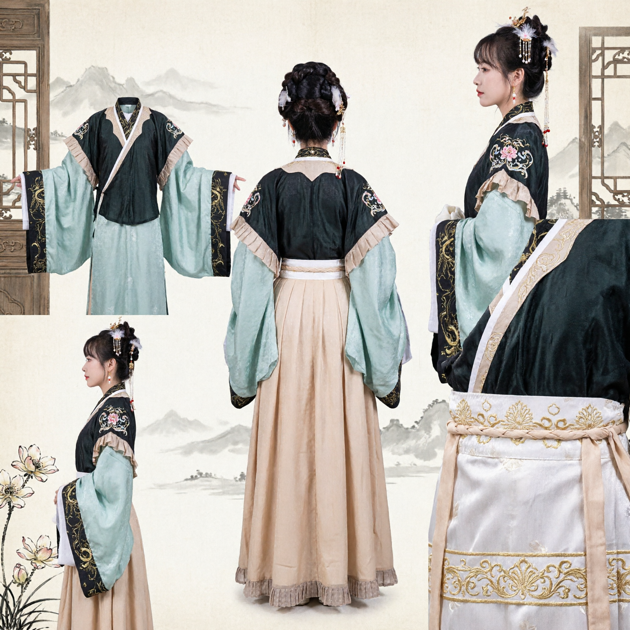 Traje Chinês Hanfu Antigo Vestido de Nobre da Dinastia Wei Jin Tradicional para Mulheres Cosplay - Asian Costume