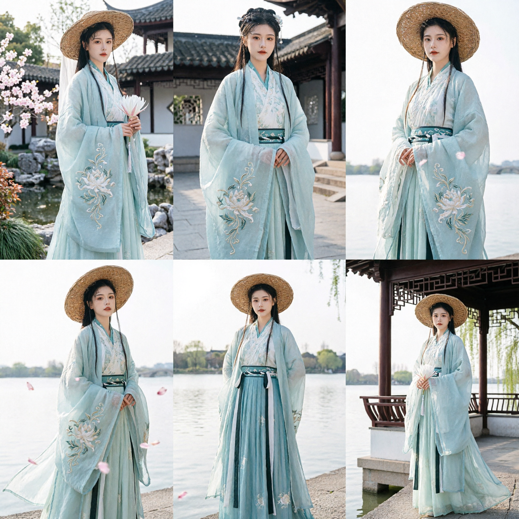 Elegant Light Blue Hanfu Traditional Chinese Clothing Women Ancient Fairy Costume Cosplay Dress for Photography - Asian Costume