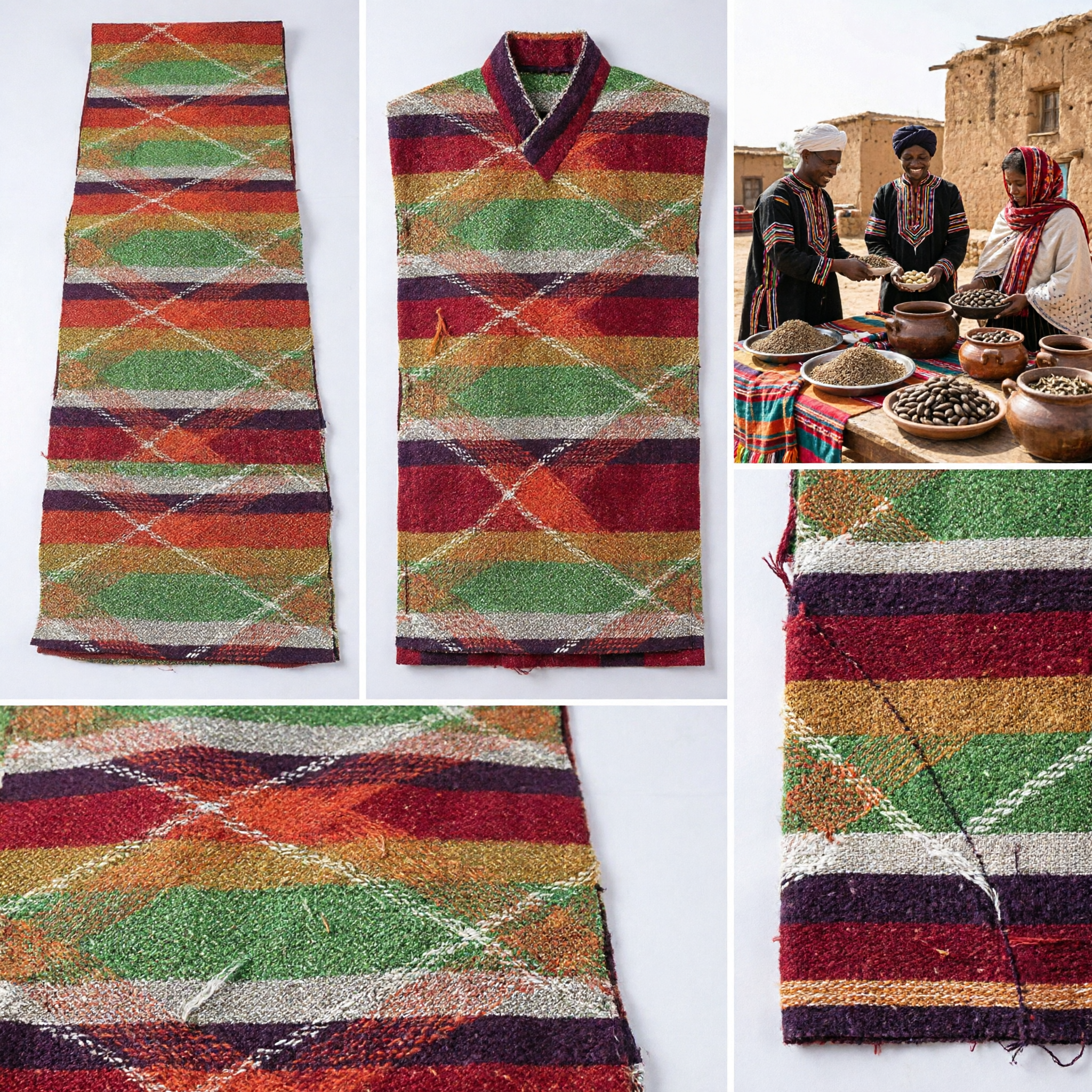 Faixa de Tecido Etnia Tibetana Tradicional Colorida Trançada para Confecção de Trajes DIY e Performance de Dança Cultural - Asian Costume