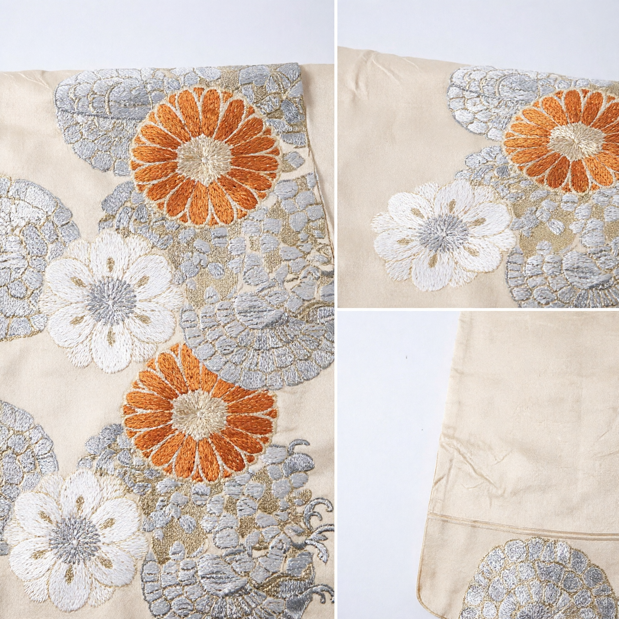 Faixa de Seda Hanfu Chinesa Tradicional com Bordado de Crisântemo para Acessório de Traje de Casamento Feminino - Asian Costume