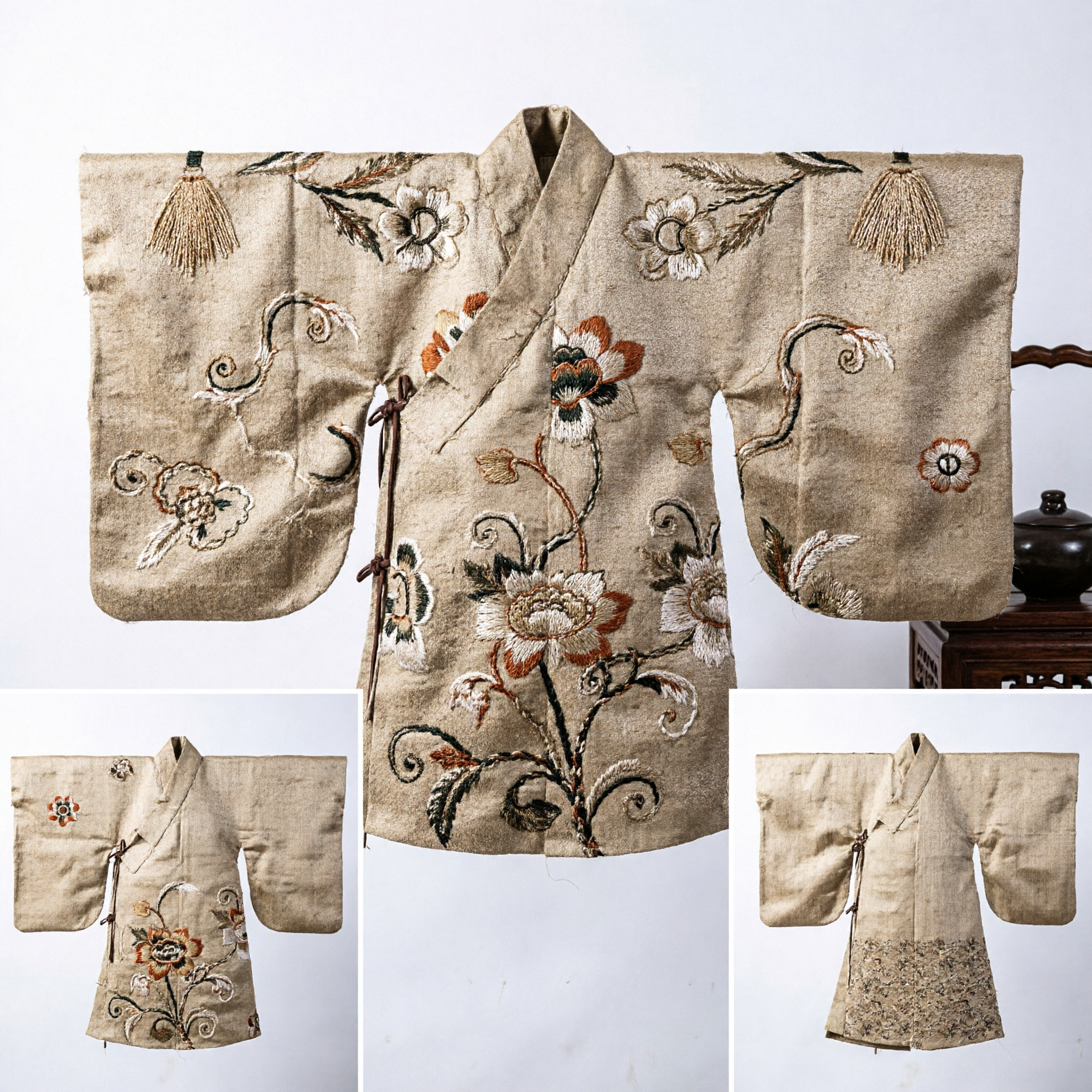 Tejido de Brocado Dorado Chino Tradicional con Patrón de Paisaje para Proyectos DIY de Confección de Trajes Antiguos Hanfu - Asian Costume