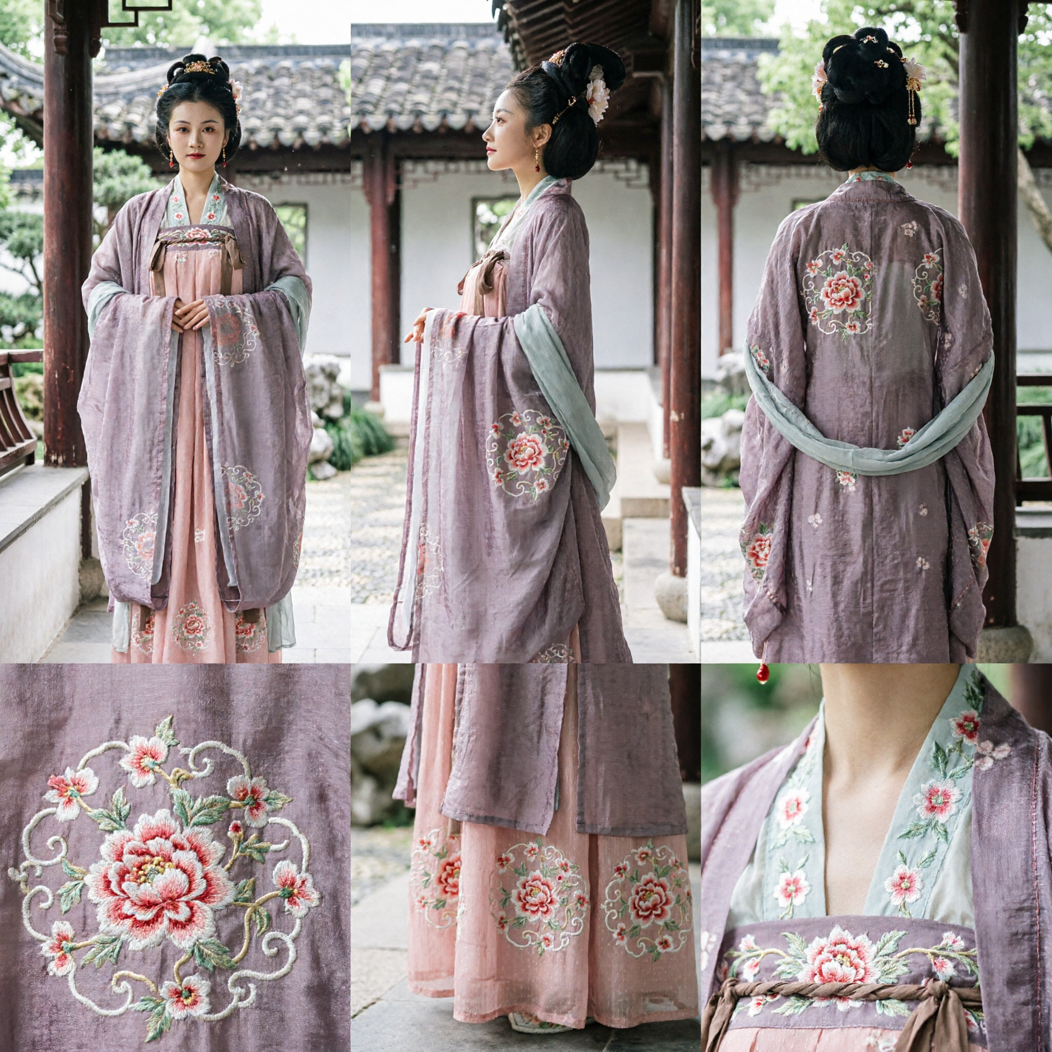 Elegant Traditioneel Chinees Hanfu Song Dynastie Stijl Roze Geborduurde Ruqun Jurk voor Vrouwen Cosplay - Asian Costume