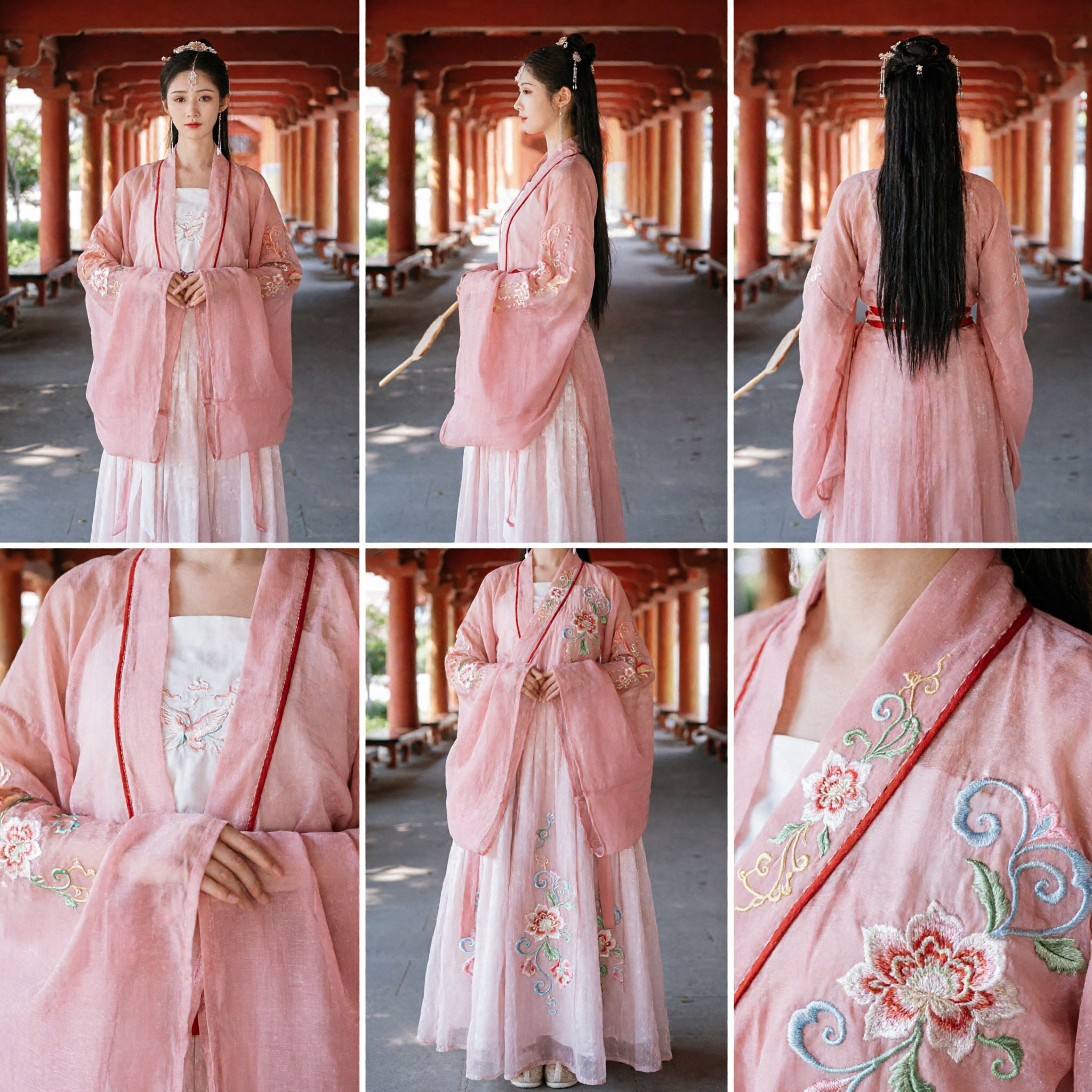 Hanfu tradizionale cinese elegante rosa, costume da principessa dinastia Tang, abito da fata antico per donne - Asian Costume
