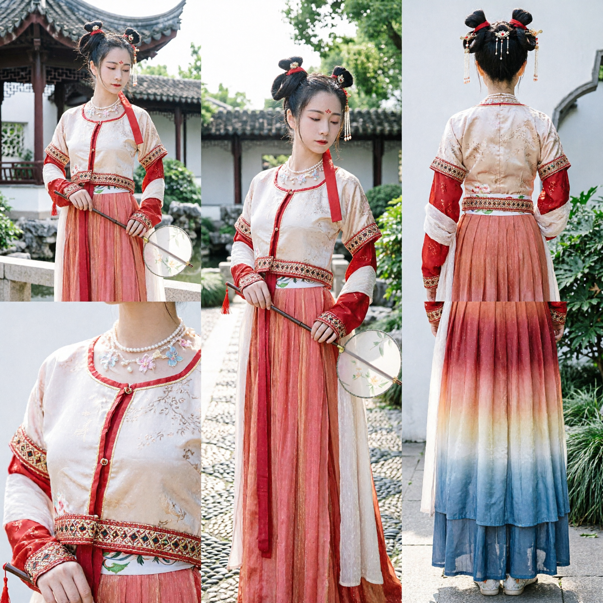 Costume Tradizionale Cinese Hanfu Abito da Principessa Antica per Donne Stile Dinastia Song per Fotografia Cosplay e Spettacoli - Asian Costume