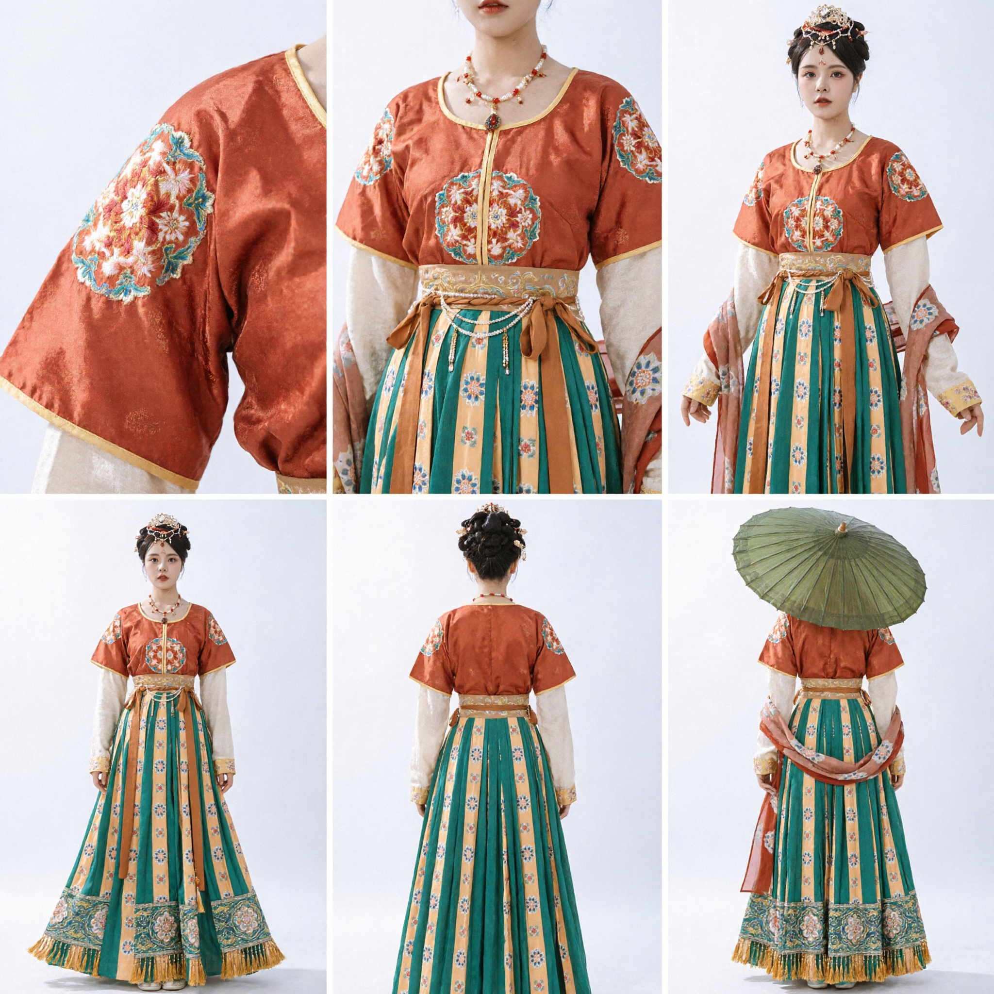Traje Hanfu de la Dinastía Tang Tradicional Chino, Vestido de Dama del Palacio Antiguo para Mujeres en Actuaciones - Asian Costume