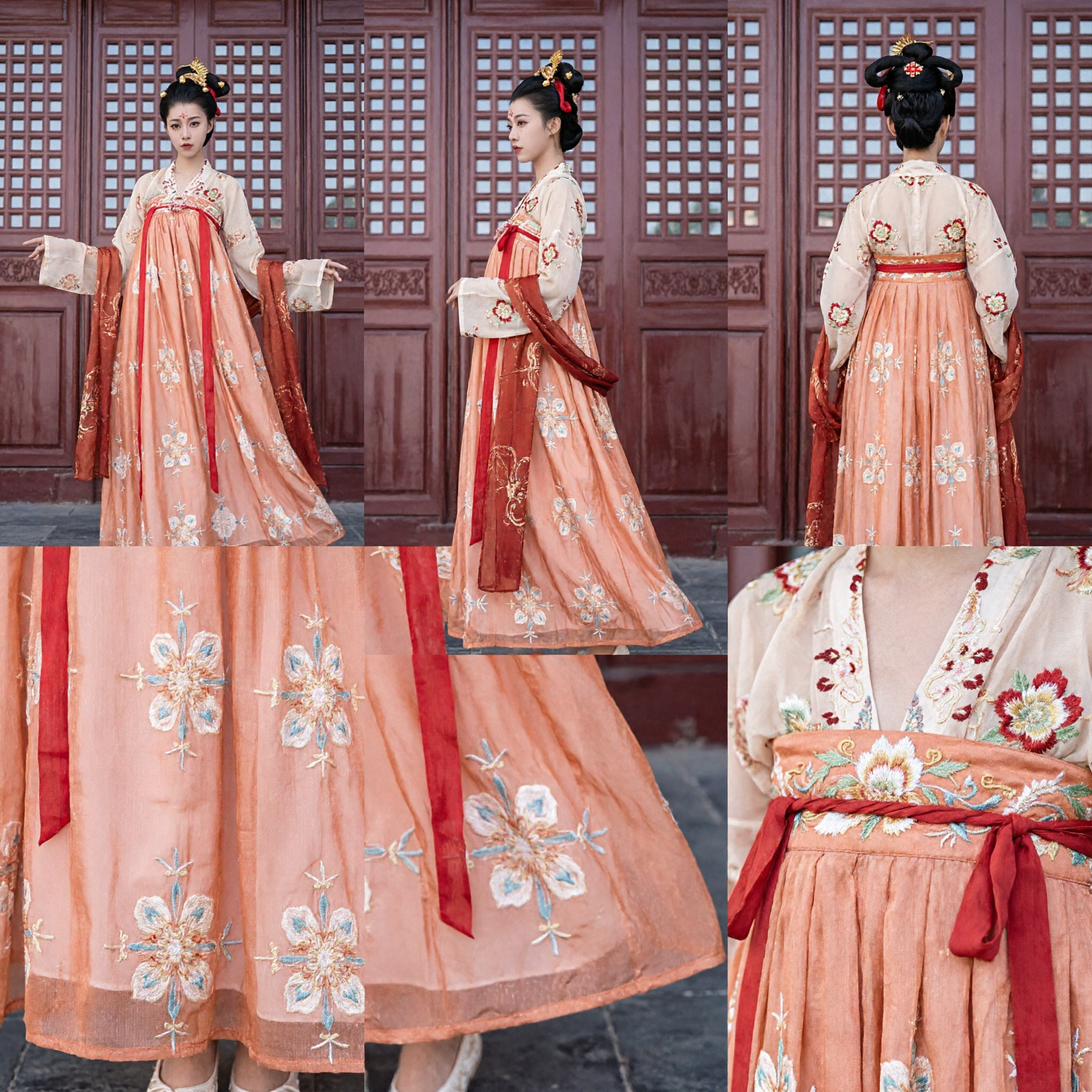 Traje Antigo Chinês Hanfu da Dinastia Tang para Mulheres Vestido Tradicional Bordado para Cosplay e Performance - Asian Costume
