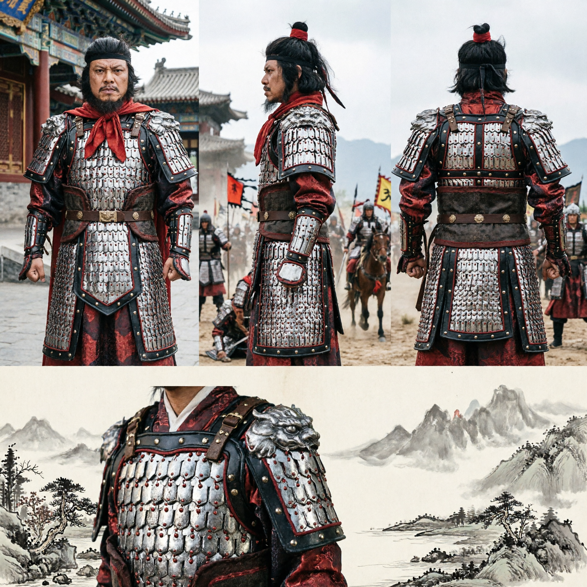 زي تنكري تقليدي صيني لملك القرود سون ووكونغ - درع المحارب للرجال للعروض المسرحية وهالوين - Asian Costume