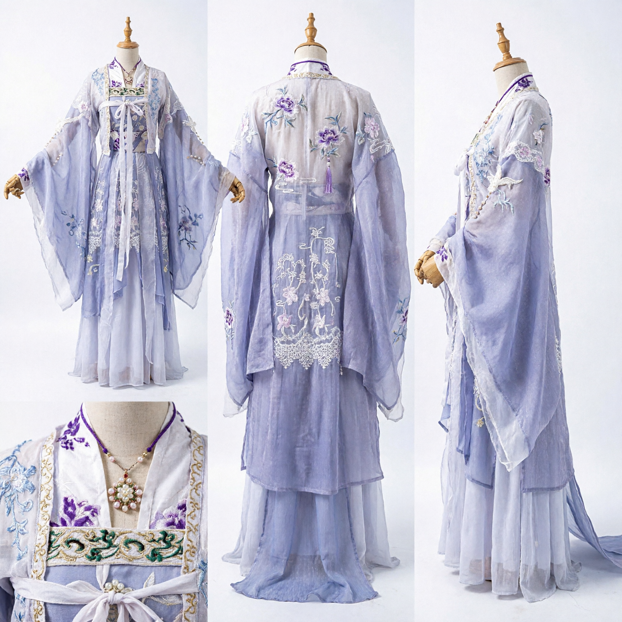 Hanfu chinois ancien violet - Costume traditionnel pour femmes - Robe de princesse fée élégante - Tenue de cosplay et de spectacle - Asian Costume