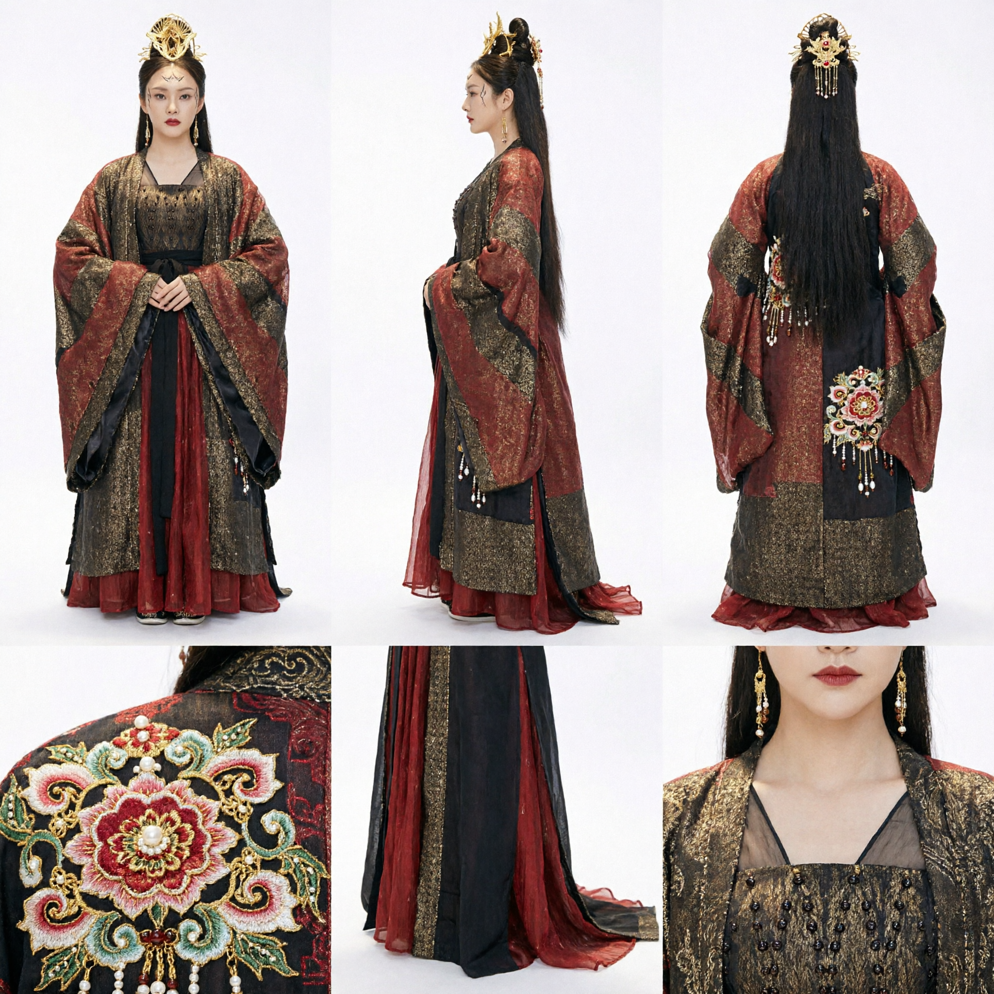 Chinese Antieke Koninklijke Keizerin Hanfu Kostuum Traditioneel Paleiskoningin Jurk voor Vrouwen Historische Cosplay - Asian Costume