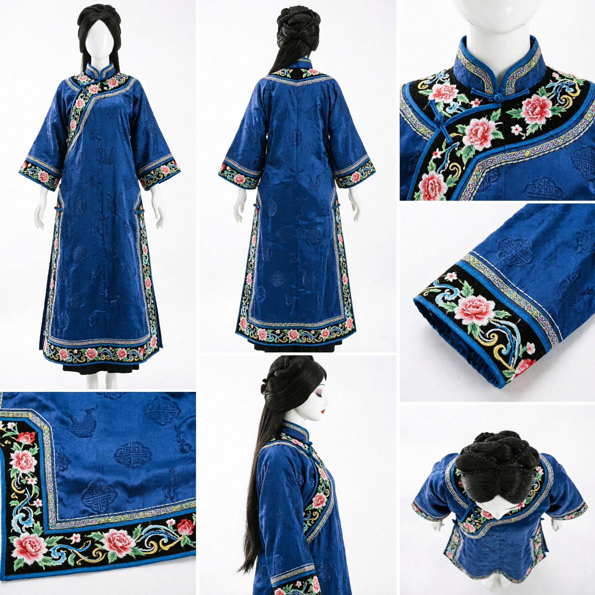 Традиционный древний китайский парик ханьфу, черная коса, накладные волосы для женщин, косплей, костюм для выступлений - Asian Costume