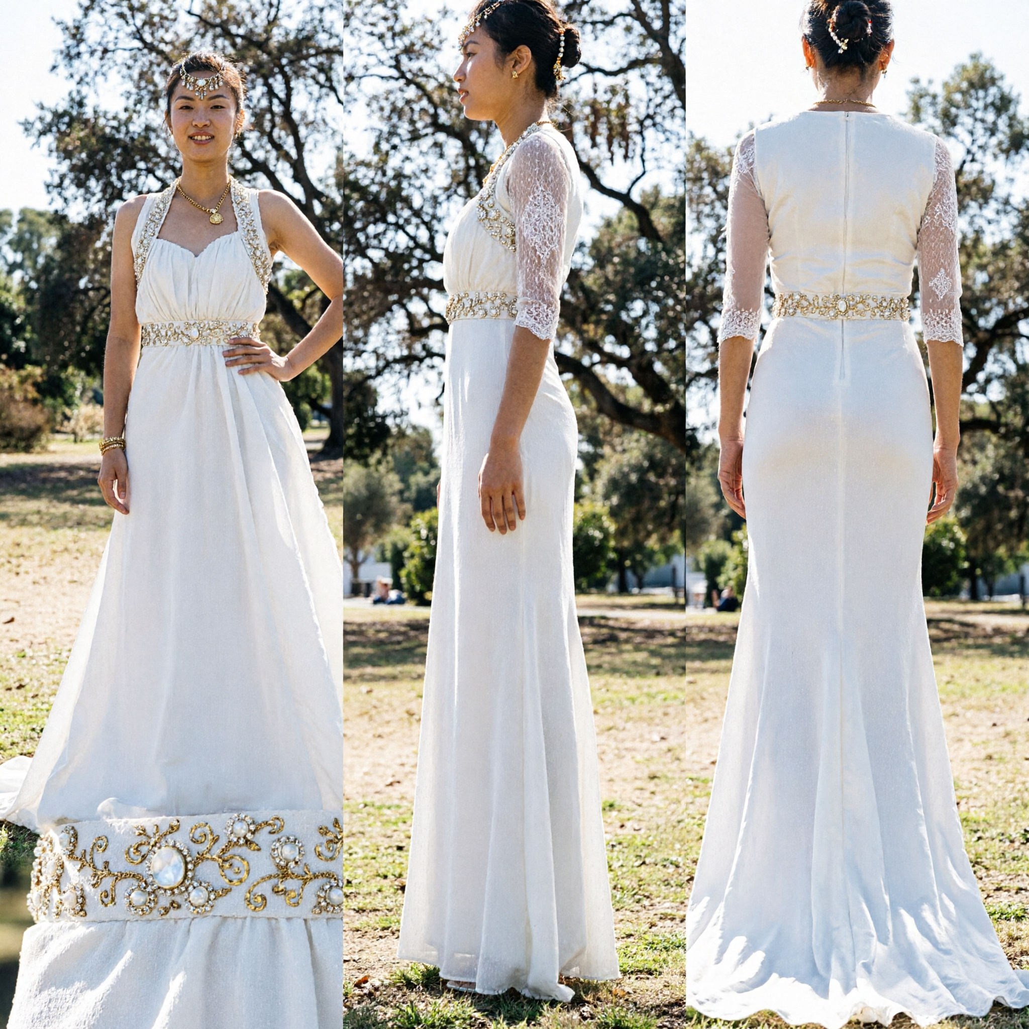 Alas de Ángel Grandes Doradas con Plumas para Traje de Mujer, para Representaciones Escénicas, Halloween, Fiestas de Carnaval y Disfraces - Asian Costume