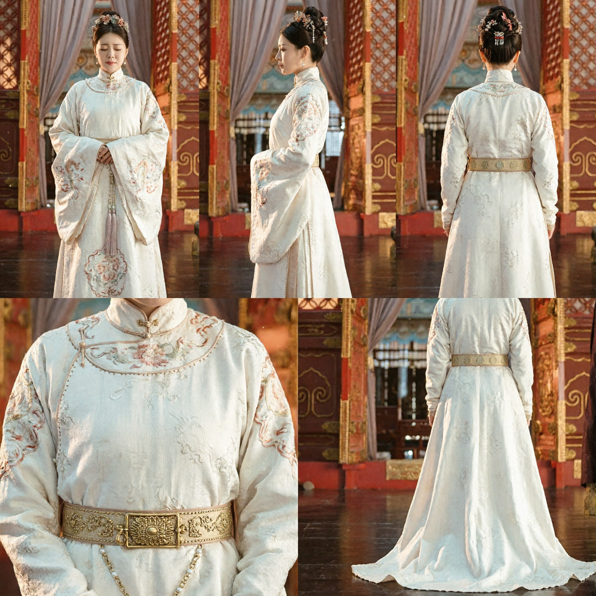 Traditionele Chinese Hanfu witte Ming-dynastie paleis kostuum oude drama cosplay jurk voor vrouwen - Asian Costume