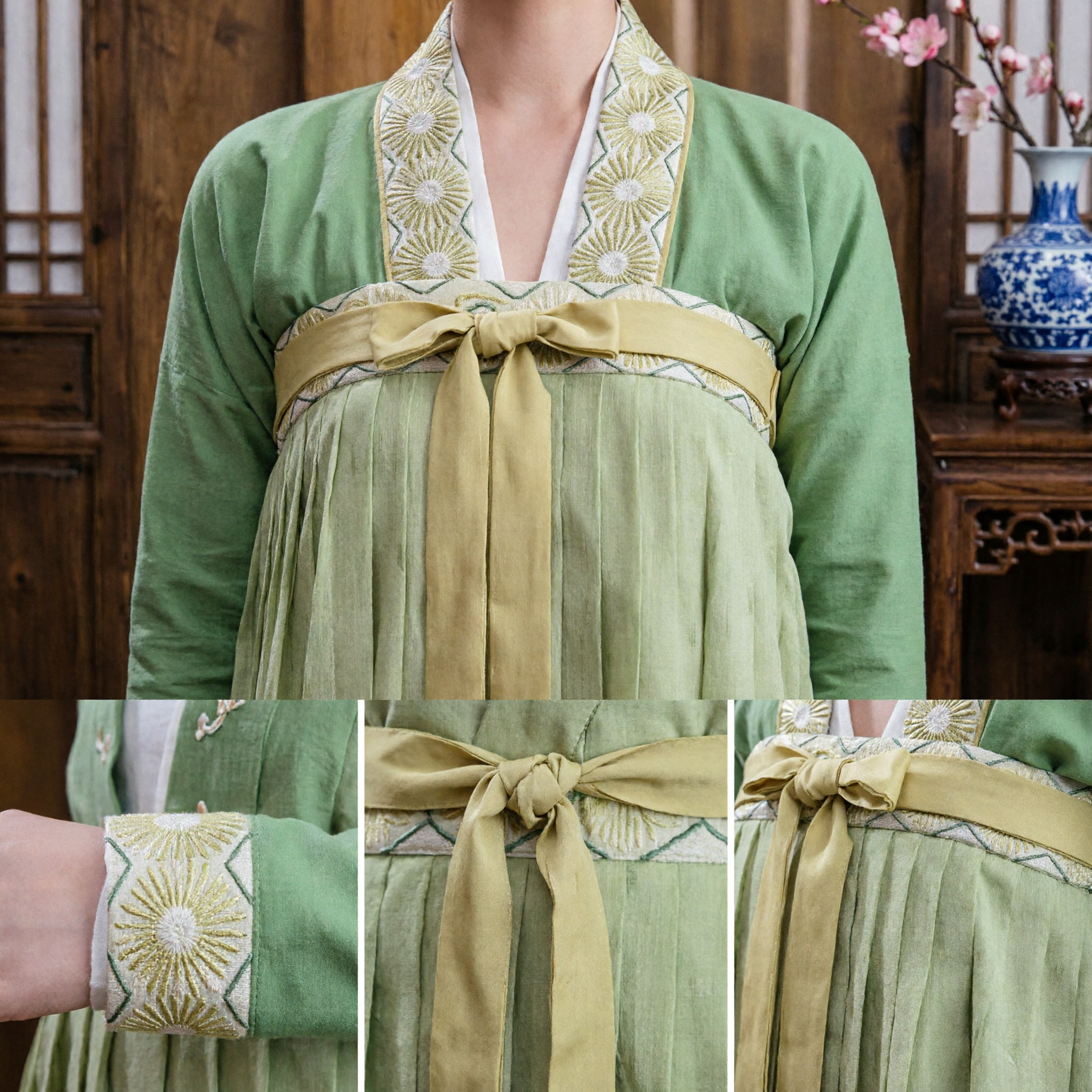 Hanfu vert chinois ancien, robe traditionnelle style dynastie Tang, costume de servante pour femmes en cosplay et photographie - Asian Costume
