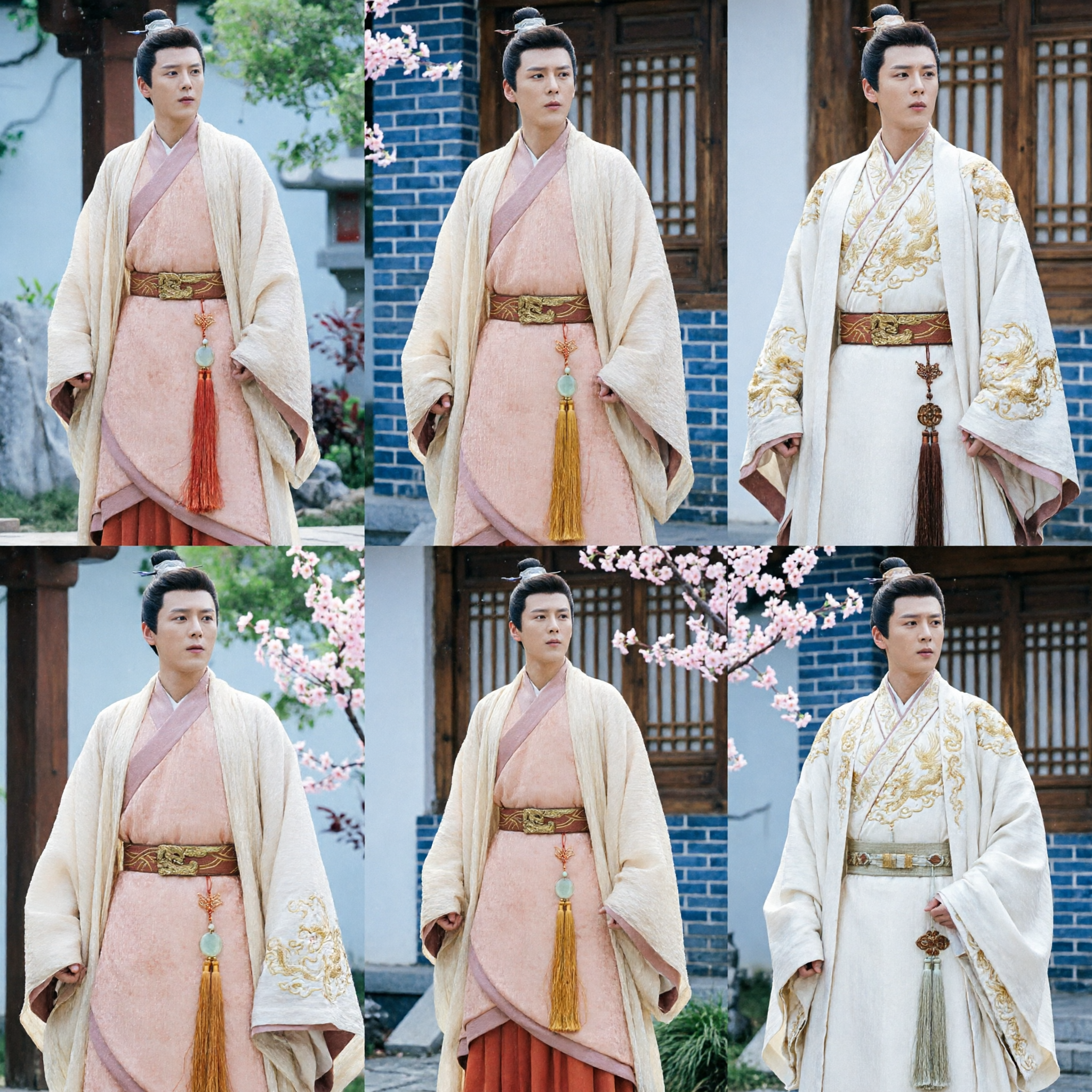 Traje Hanfu de Nobre Chinês Antigo Conjunto de Robe de Estudioso Tradicional para Homens para Cosplay Histórico e Performance - Asian Costume