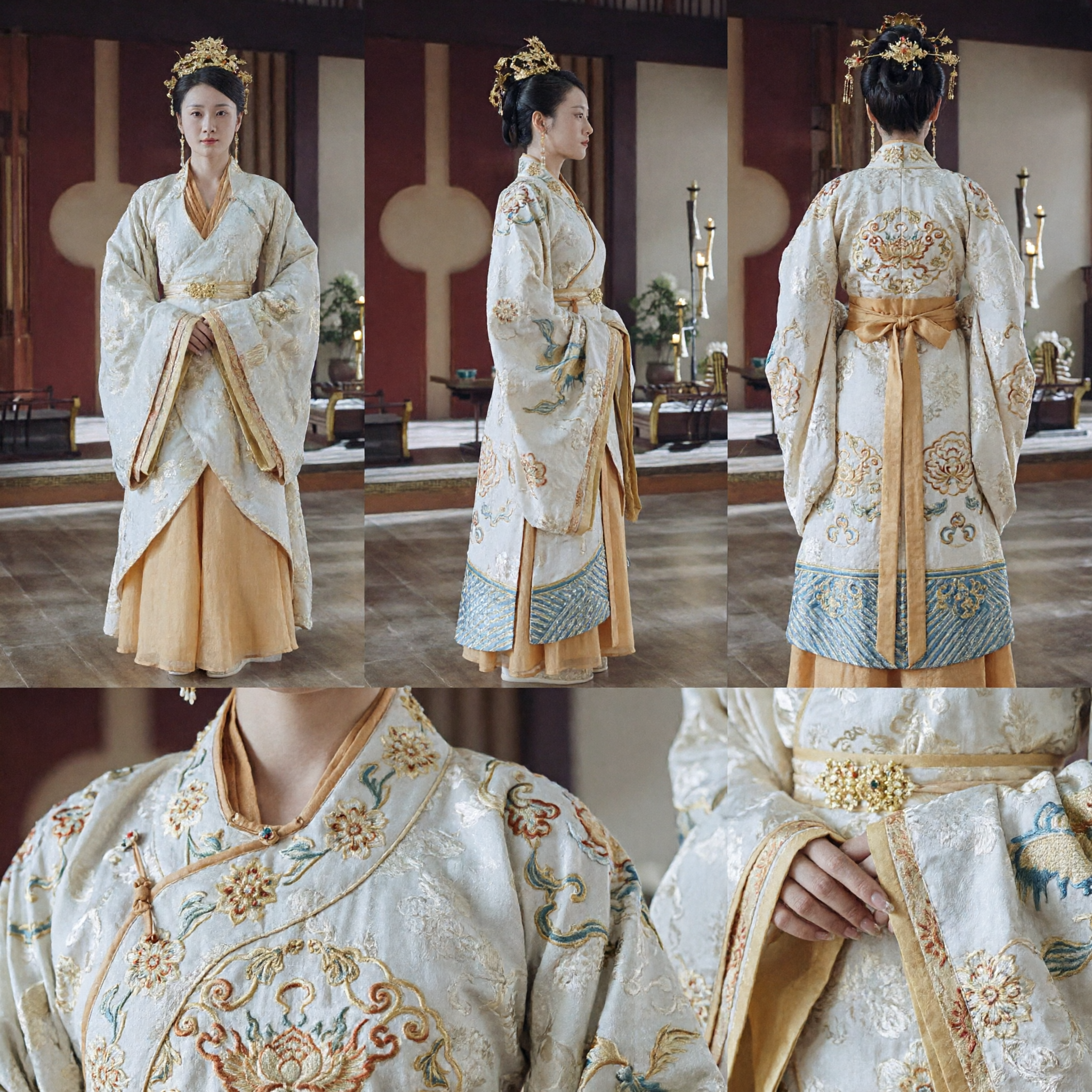 전통 중국 한푸 의상 여성 고대 송나라 궁녀 드레스 역사 드라마 코스프레 의상 - Asian Costume