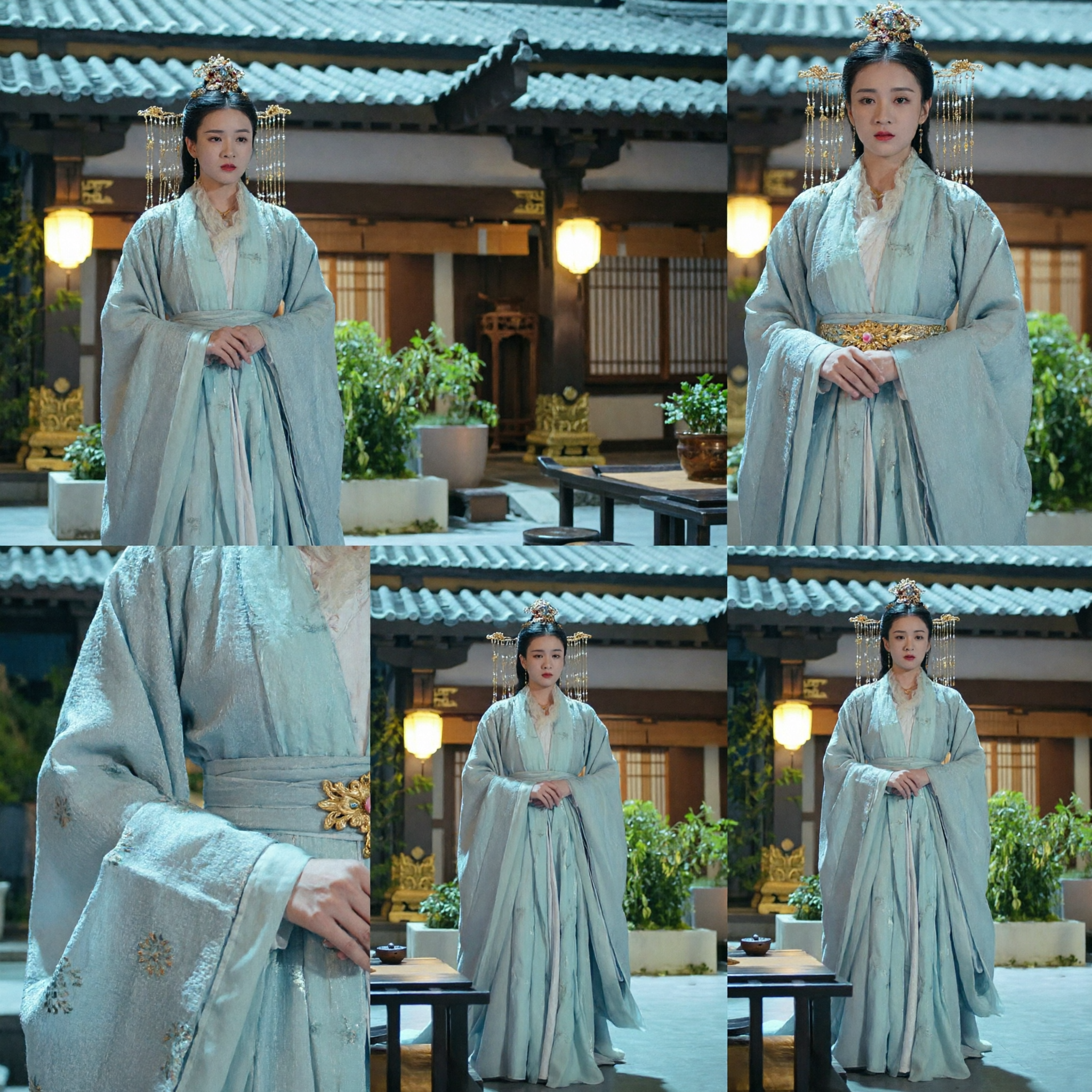 Elegancki Jasnozielony Hanfu Tradycyjny Chiński Kostium Starożytnej Księżniczki dla Kobiet Kostium Historyczny do Cosplayu - Asian Costume