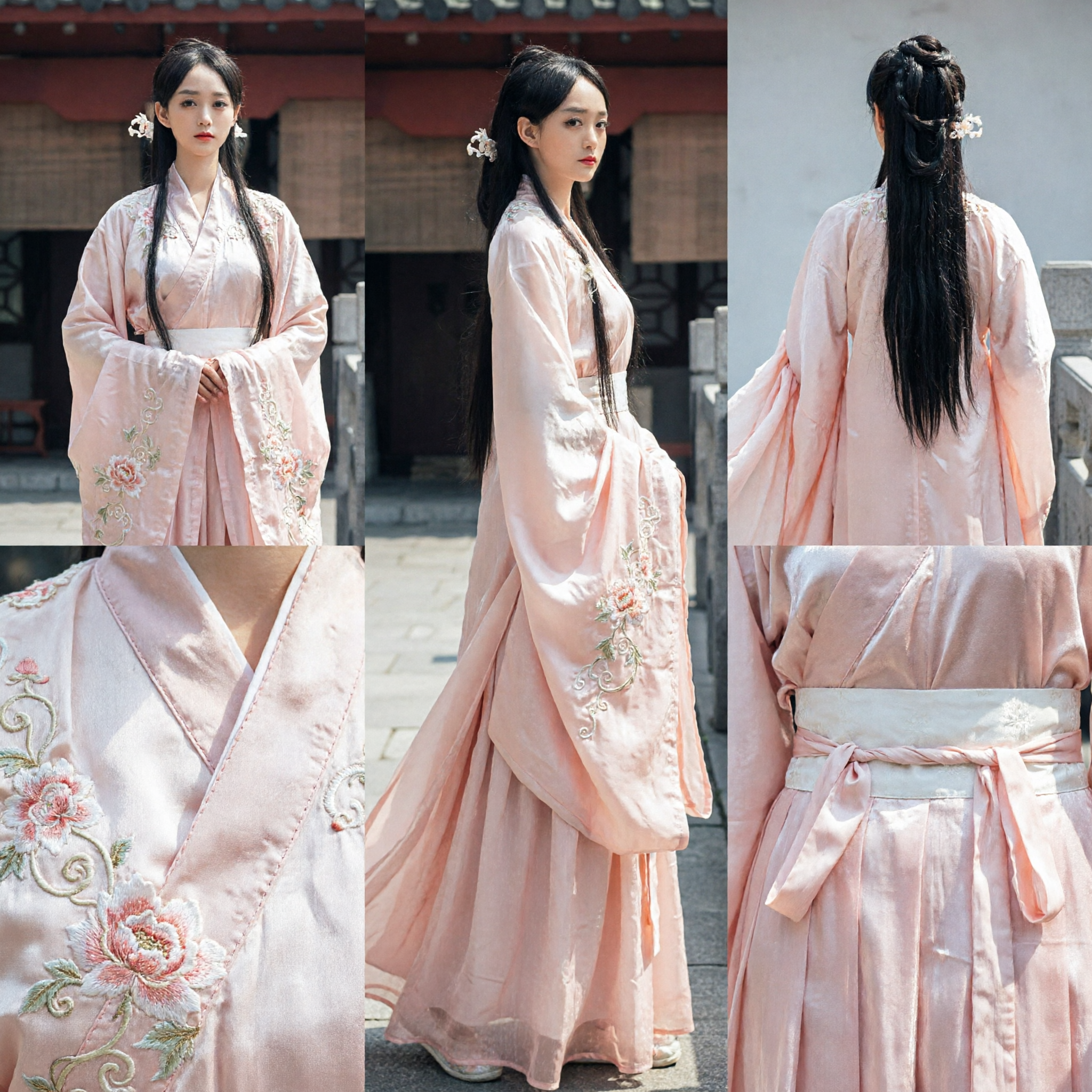 Elegantes rosa chinesisches Hanfu traditionelles Kostüm antikes Feenkleid für Frauen Periodendrama Cosplay-Fotografie - Asian Costume