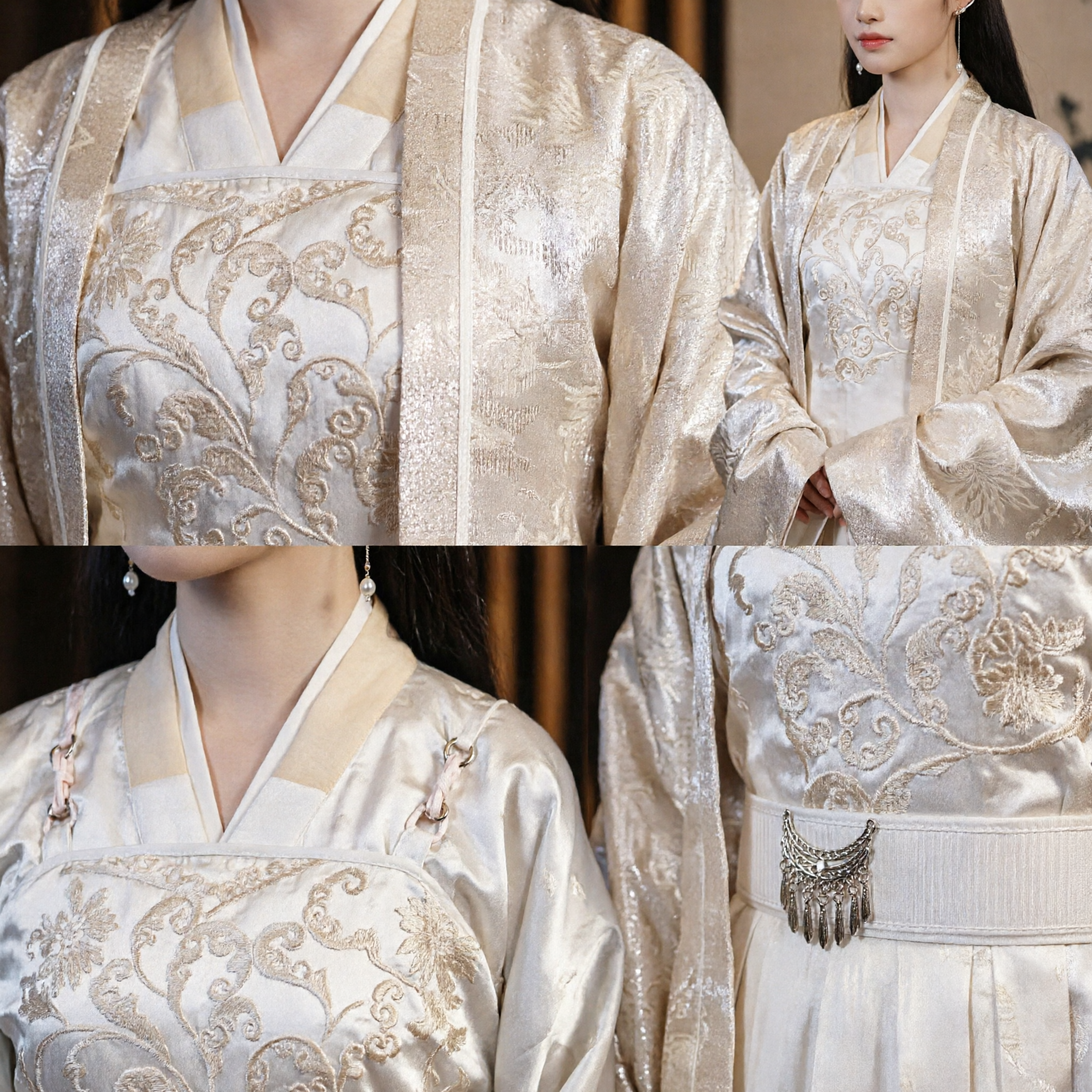 Traje Hanfu Chinês Antigo para Mulheres, Estilo Dinastia Song, Túnica de Seda Elegante, Vestuário Tradicional Cosplay - Asian Costume