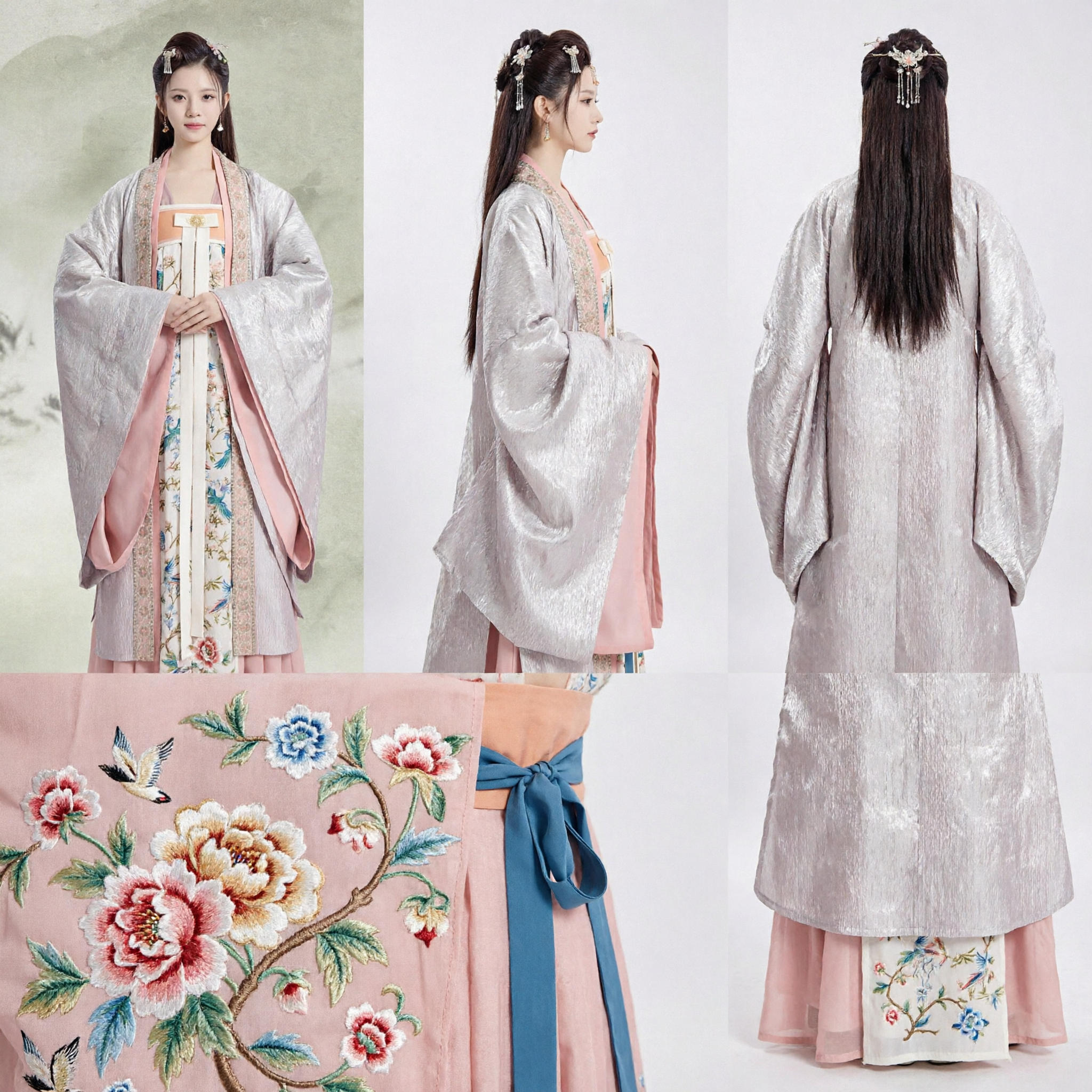 Women's Traditional Chinese Hanfu Tang Dynasty Qixiong Ruqun Ancient Palace Lady Costume for Cosplay and Photography - Asian Costume