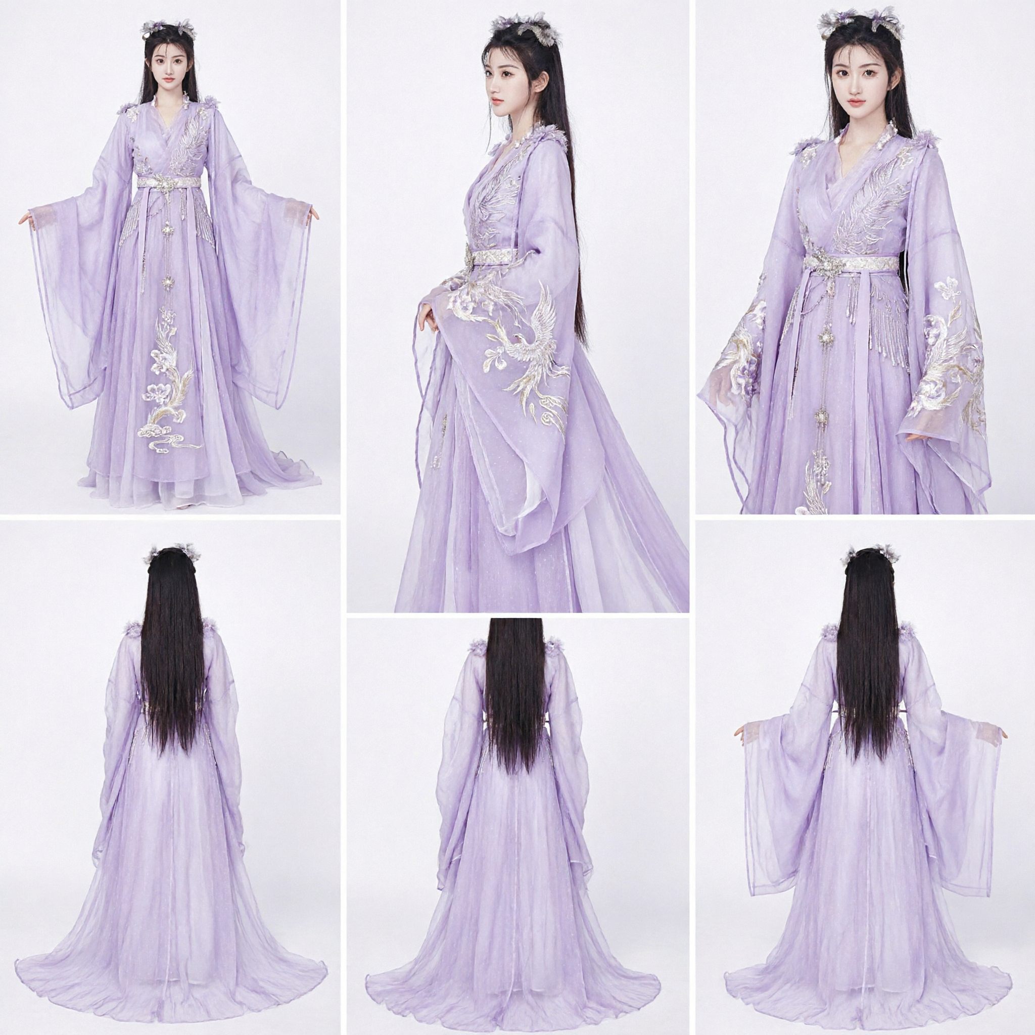 هانفو أرجواني أنيق تقليدي صيني - فستان الجنية القديم للنساء لعروض الكوزبلاي - Asian Costume