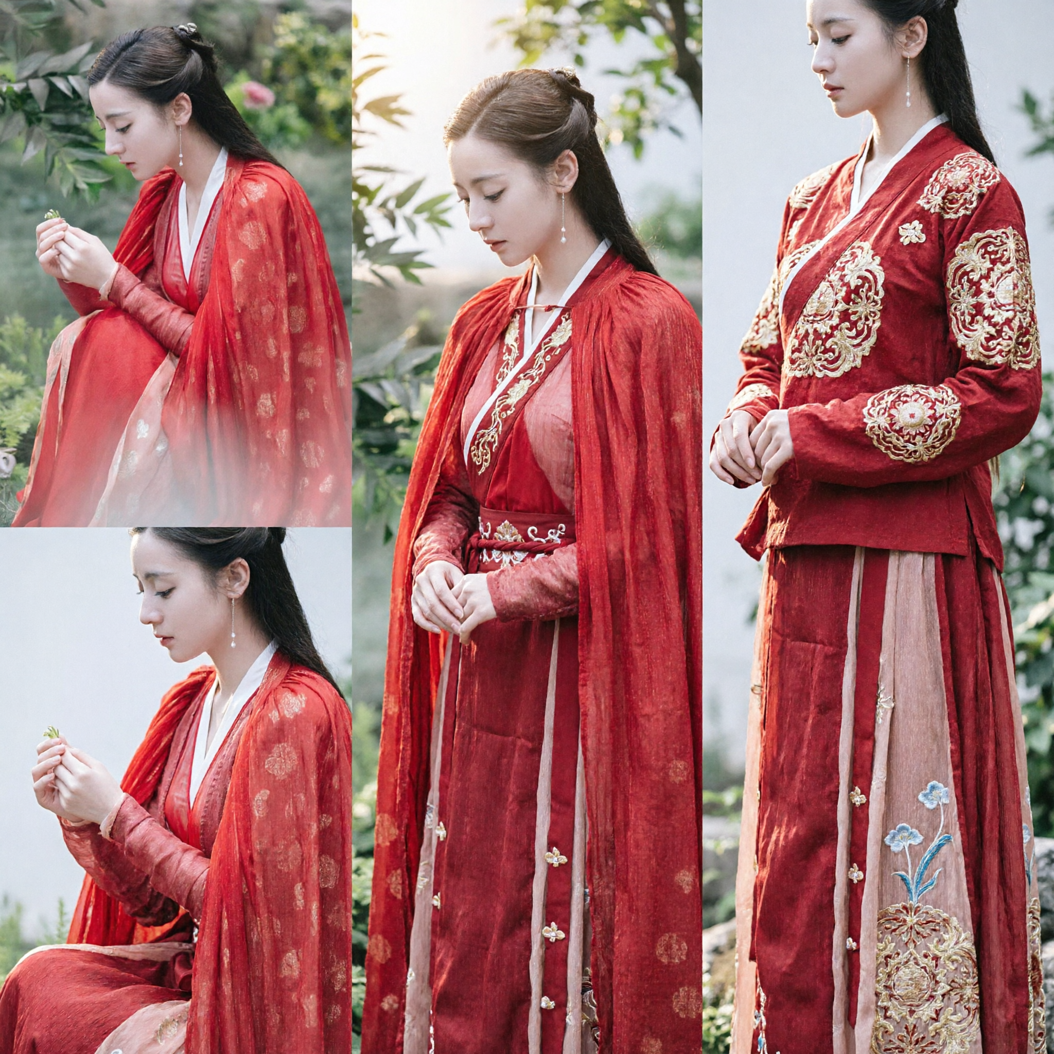 Elegant Rood Oud Chinees Hanfu Jurk voor Vrouwen Traditioneel Kostuum voor Cosplay Fotografie en Bruiloften - Asian Costume