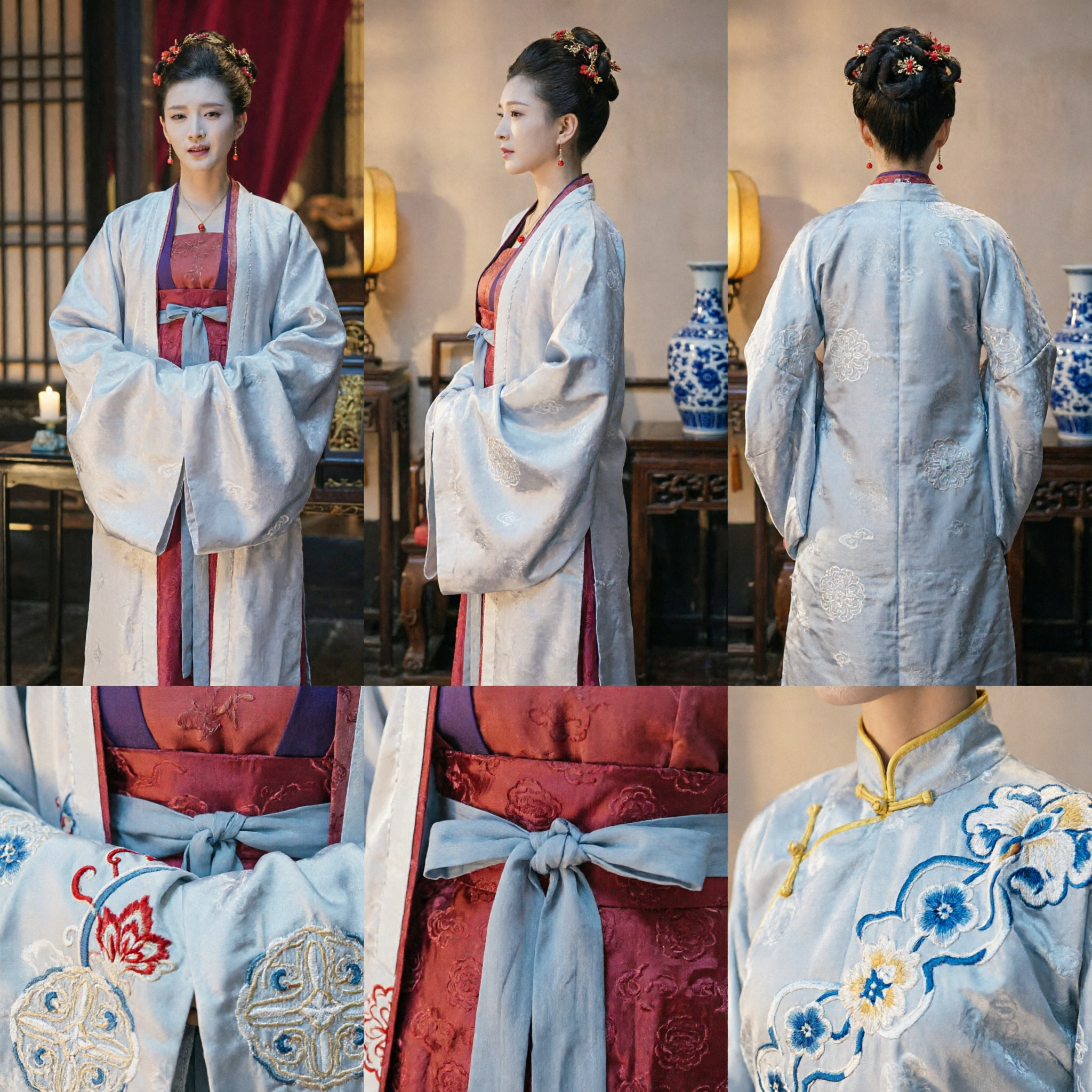 Traje Tradicional Chinês Hanfu Antigo para Mulheres - Vestido de Dama Nobre no Estilo da Dinastia Song para Cosplay e Fotografia - Asian Costume