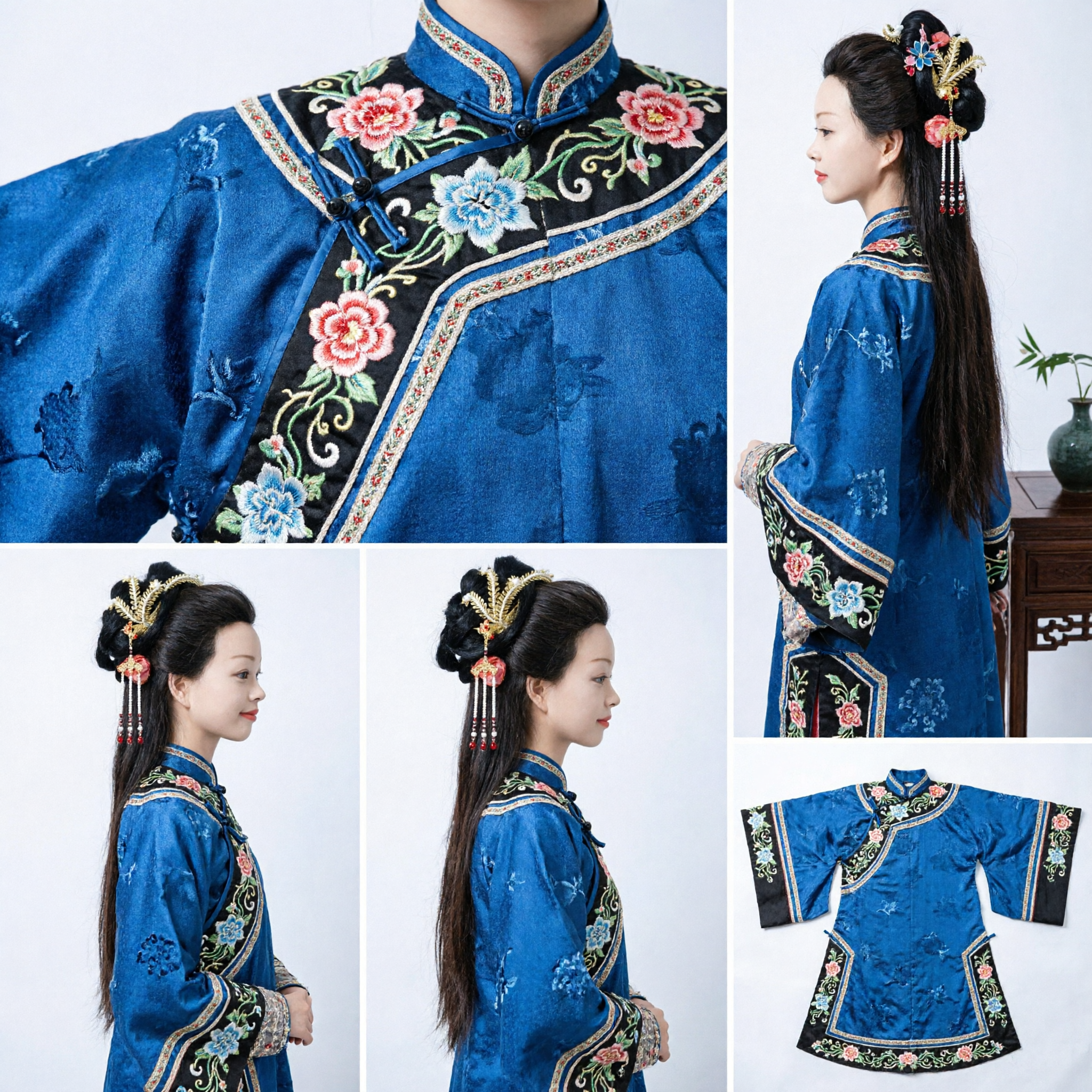 Pente de Cabelo em Forma de Fênix Tradicional Chinês, Banhado a Ouro, Acessório de Cabelo Hanfu para Casamento Palaciano Antigo para Mulheres - Asian Costume