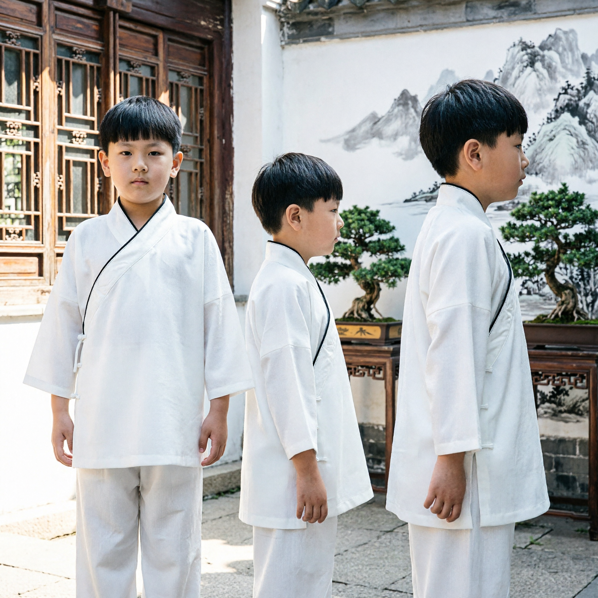 Traje Tradicional Chino de Kung Fu para Niños, Uniforme de Artes Marciales Tai Chi, Traje Hanfu - Asian Costume
