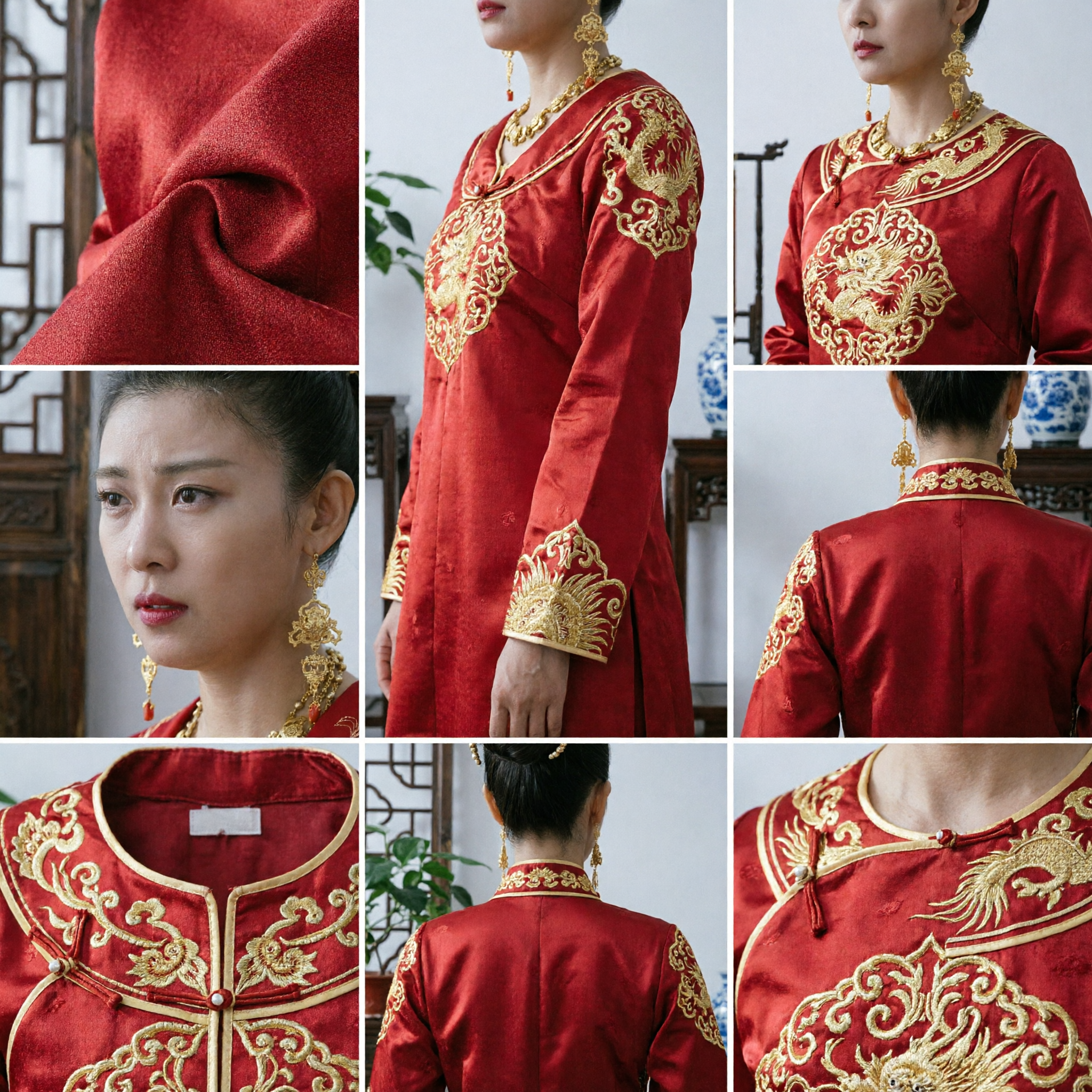 Exquisiter chinesischer traditioneller Hanfu-Goldohrschmuck Antiker Tang-Dynastie-Stil Brautschmuck für Frauen Historische Kostümzubehör - Asian Costume