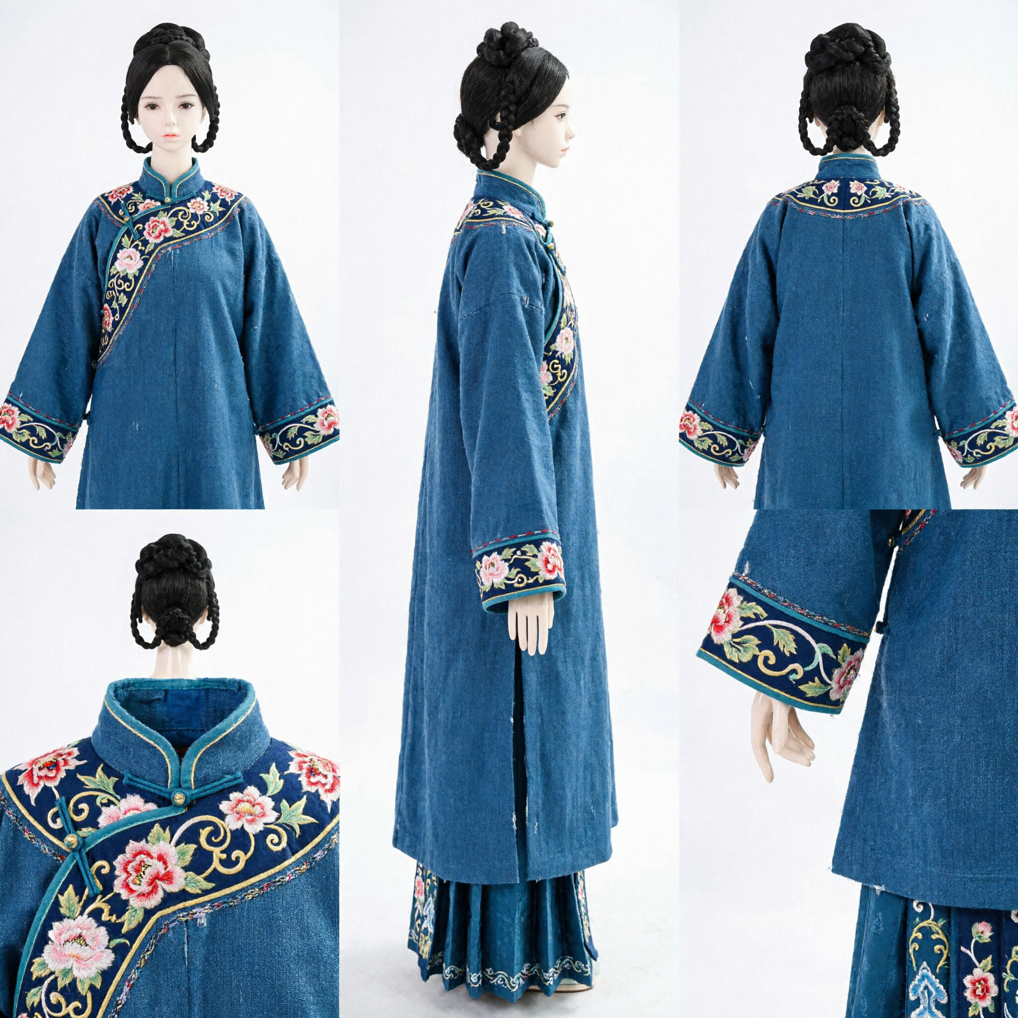 Perruque Hanfu Traditionnelle Ancienne Chinoise Noire Coiffure Tressée pour Femmes Cosplay Performance de Drame Périodique - Asian Costume