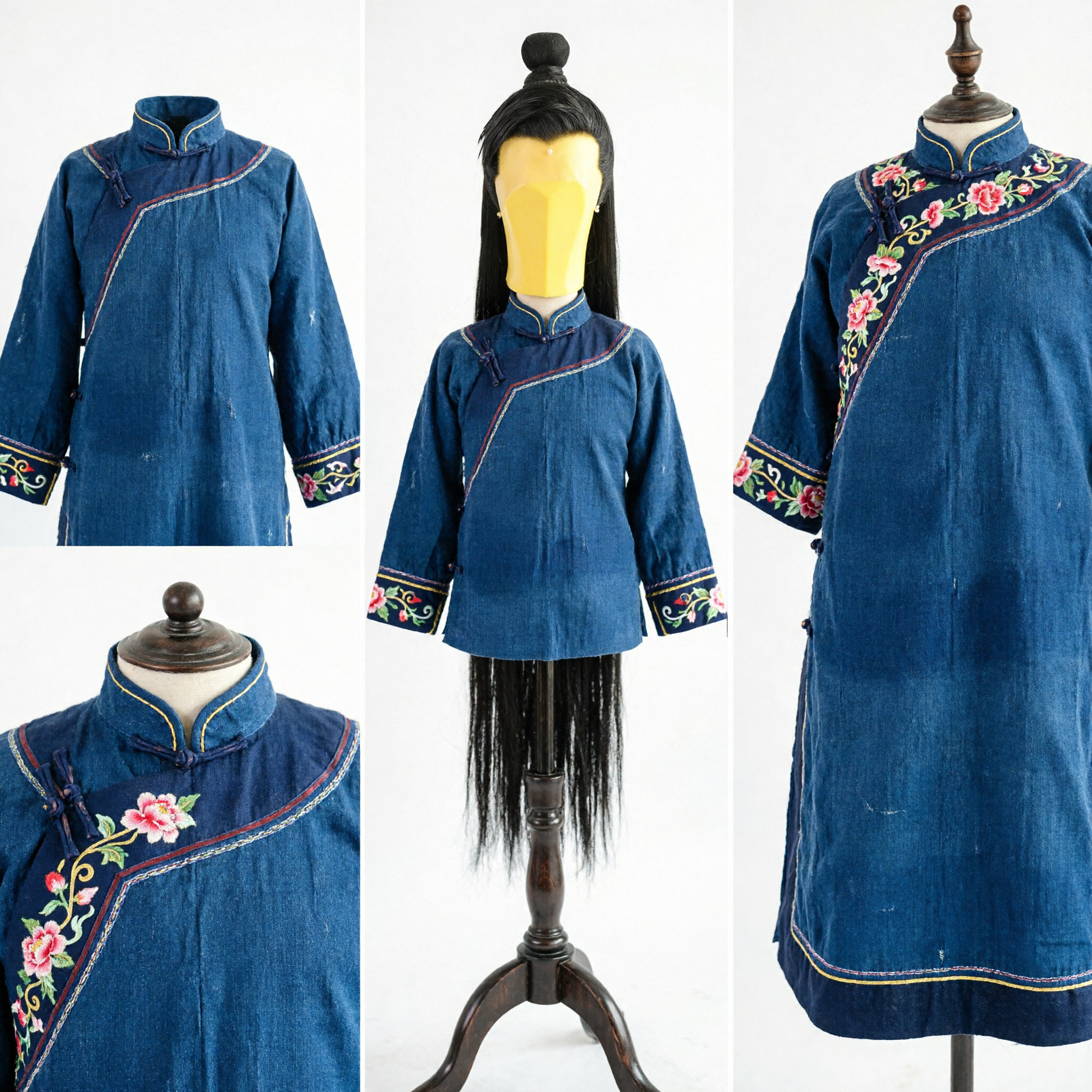 Peruca Preta Tradicional de Homem Antigo Chinês com Topete, Acessório Capilar Hanfu para Cosplay Masculino, Performance Histórica no Palco - Asian Costume