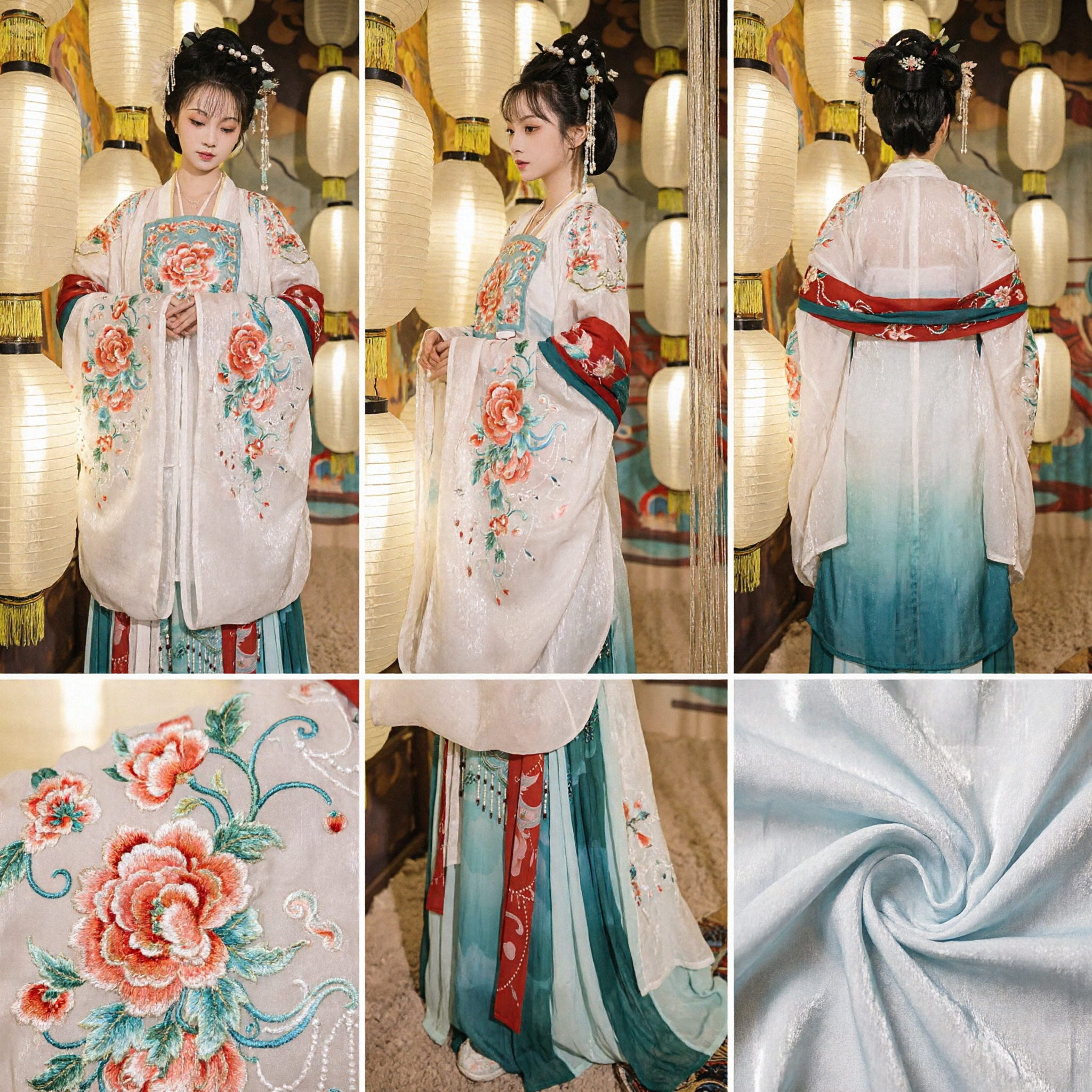 Traje Tradicional Chino Hanfu de la Dinastía Tang - Vestido de Princesa y Hada Antiguo con Bordados para Mujeres - Asian Costume