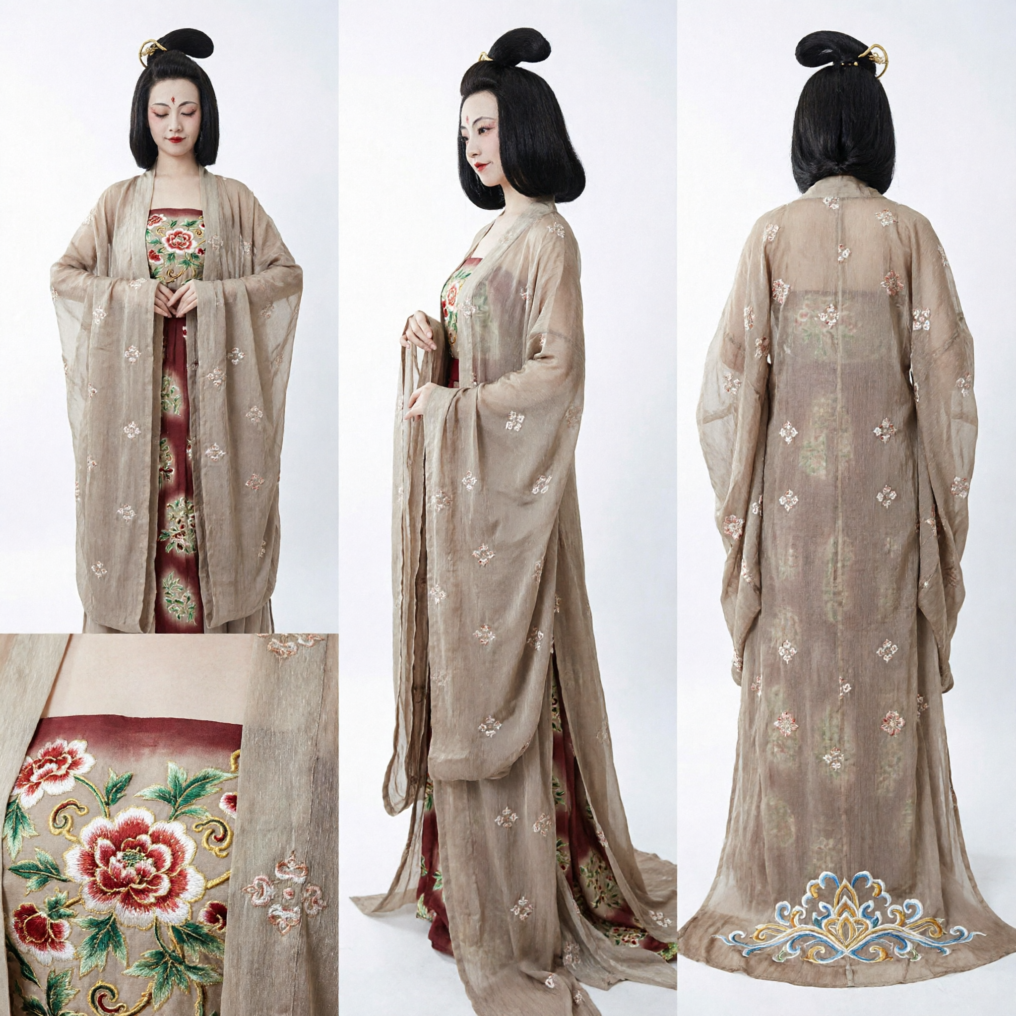 Traditionele Chinese Tang-dynastie Paleis Dame Hanfu Kostuum Oud Keizerin Jurken voor Vrouwen Uitvoering - Asian Costume