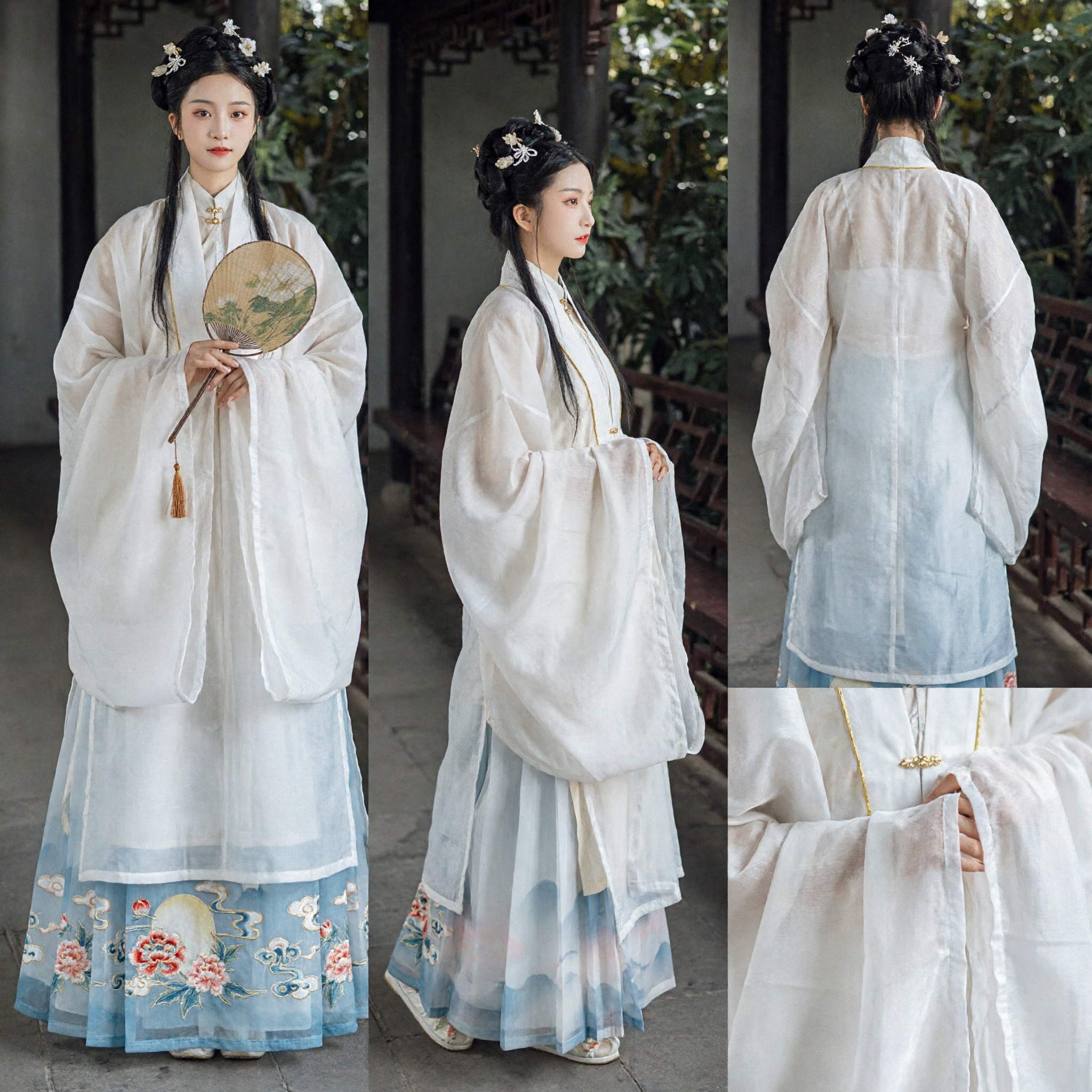 Elegant Wit Traditionele Chinese Hanfu-jurk Oud Feeënkostuum voor Vrouwen Cosplay en Optreden - Asian Costume