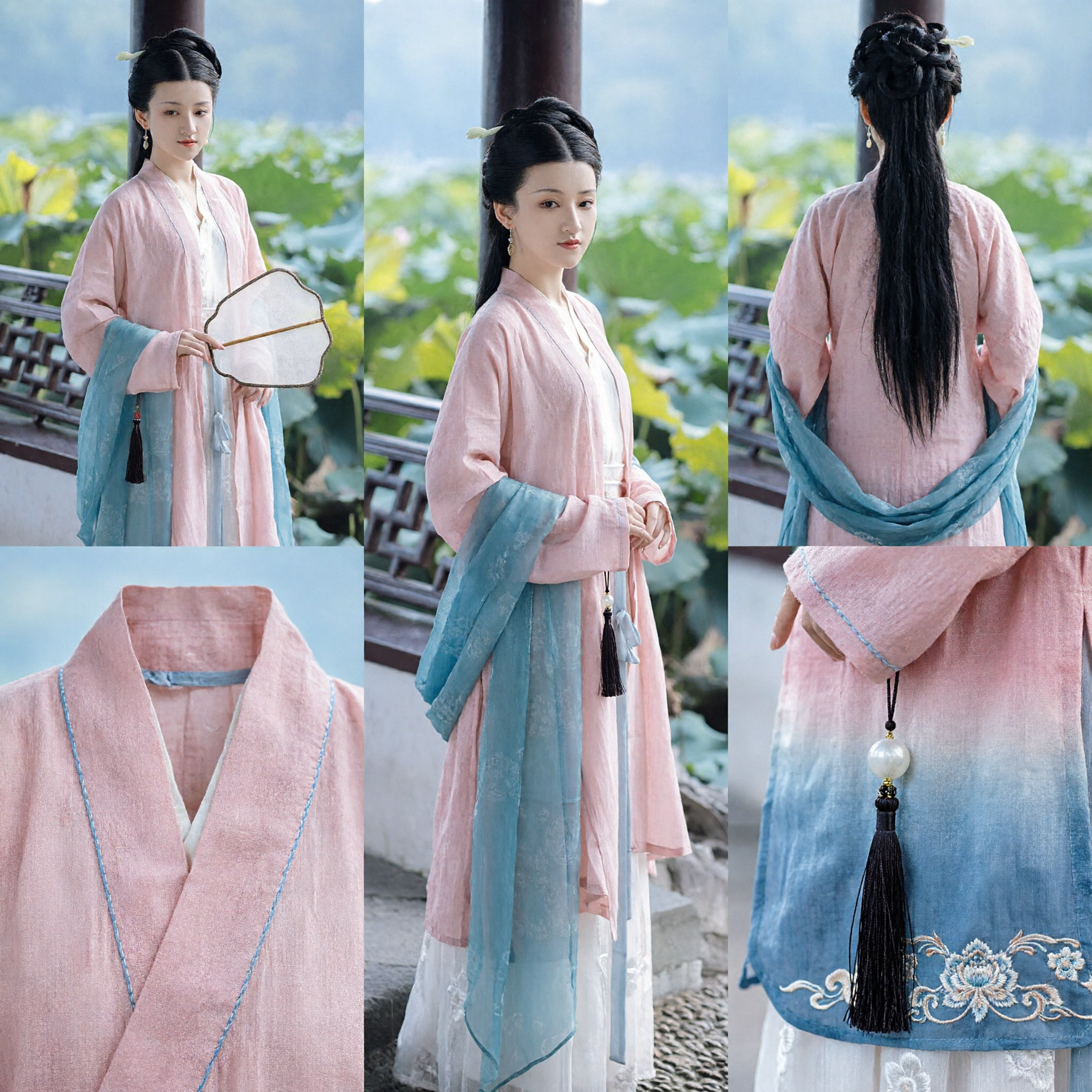 Traditioneller chinesischer Hanfu rosa Robe antikes Kostüm elegantes historisches Kleid für Frauen Cosplay - Asian Costume