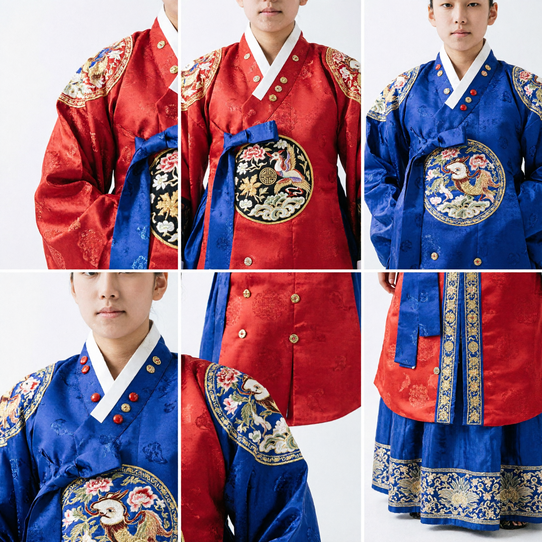 Traditioneel Koreaanse Koninklijke Koning Hanbok Kostuum voor Jongens Rood Geborduurd Ceremonieel Gewaad en Hoed Set - Asian Costume