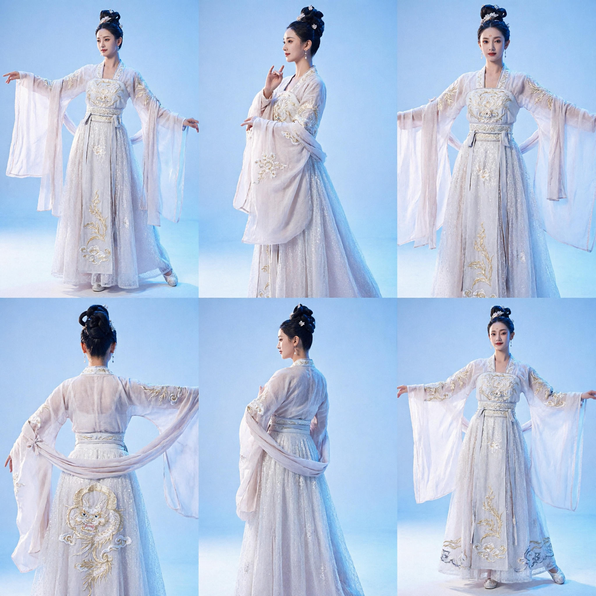 Vestido Hanfu Chinês Tradicional, Traje de Fada da Dinastia Tang, Dama do Palácio Antigo para Performance de Dança Clássica Feminina - Asian Costume