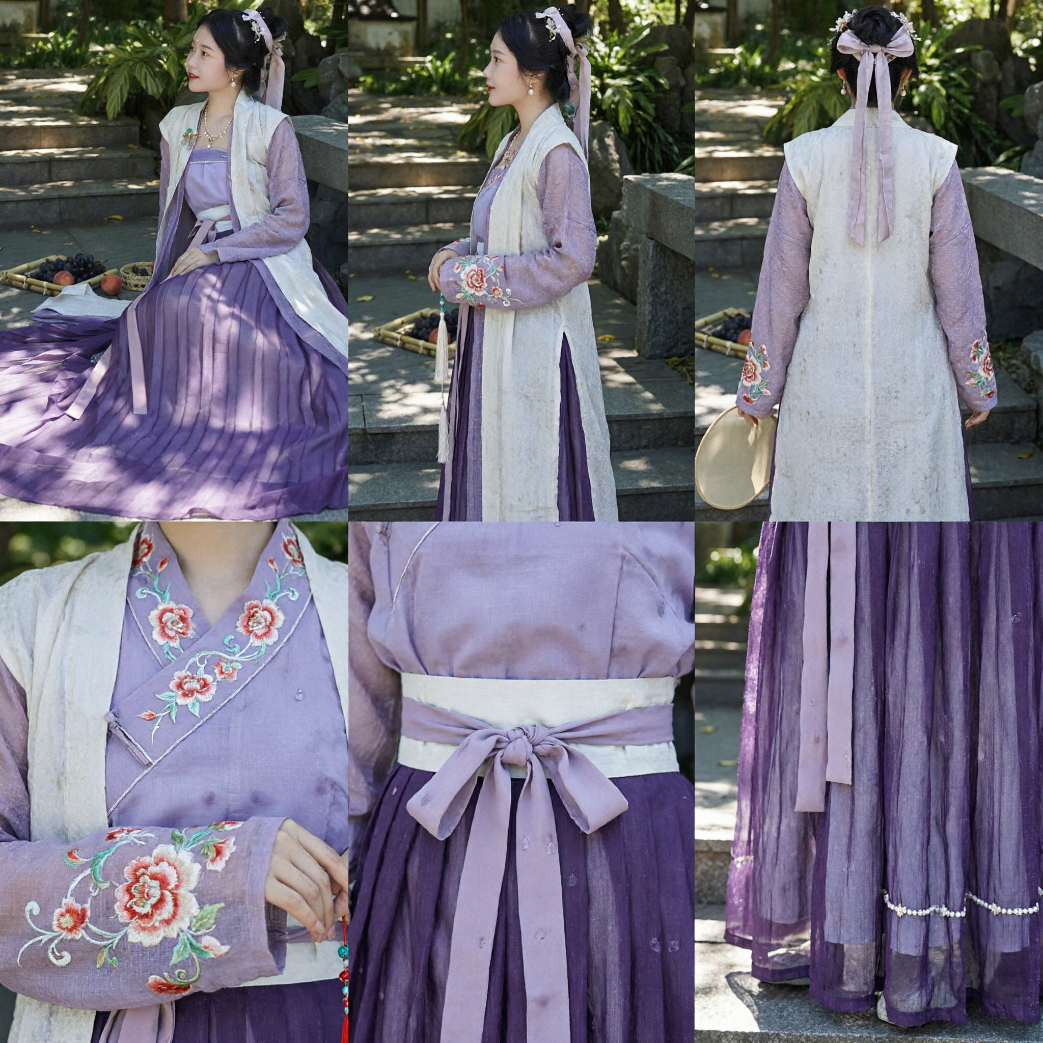 Hanfu Violet Élégant Costume Ancien Chinois Traditionnel Robe de Fée pour Femmes pour Événements de Photographie et Cosplay - Asian Costume